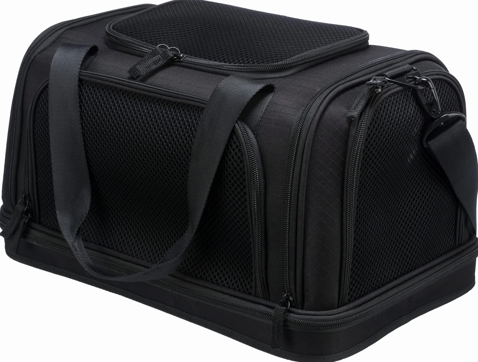 TRIXIE Airline 28904 torba podróżna, samolot, torba podróżna dla psów, 28 × 25 × 44 cm, czarna