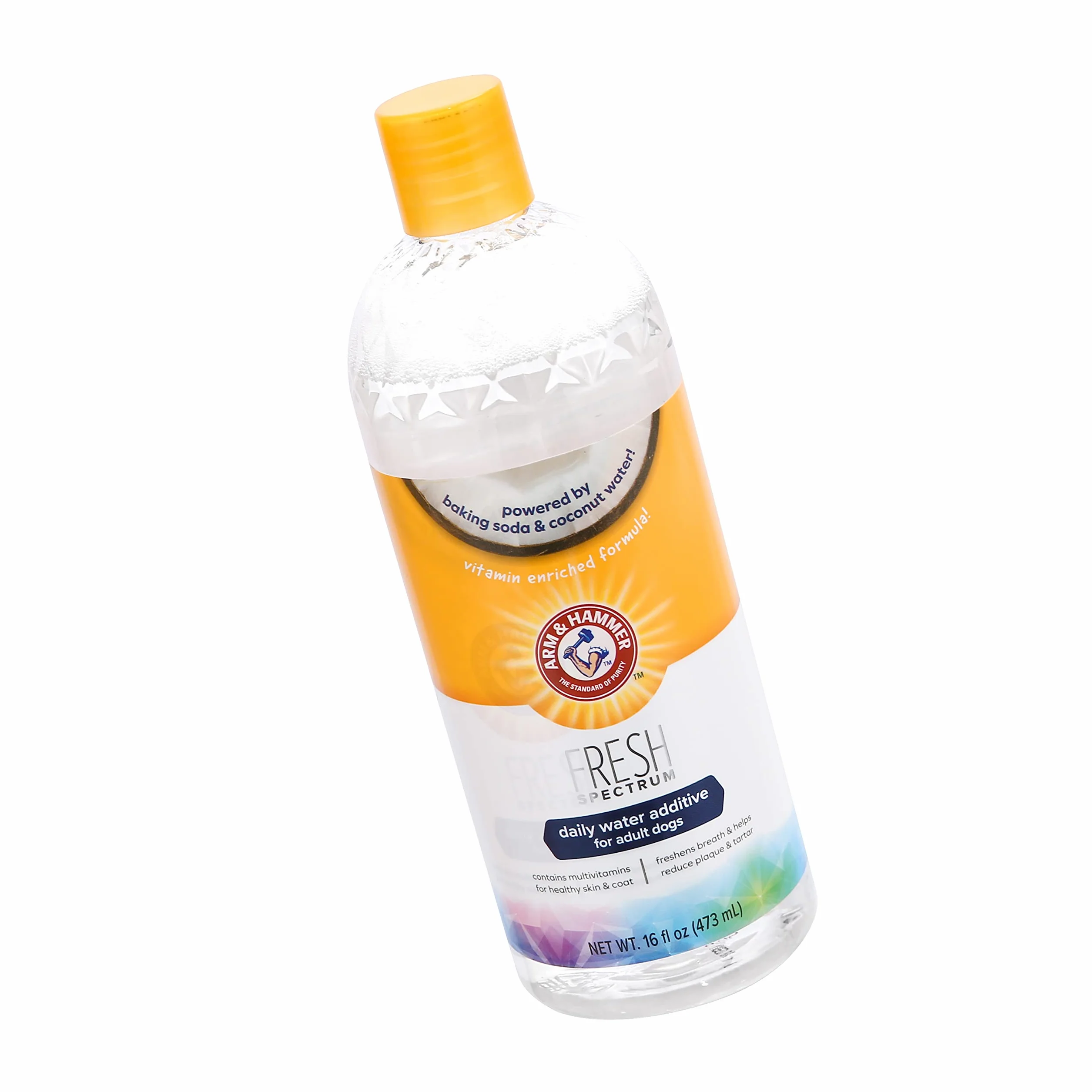 ARM & HAMMER Fresh Spectrum Coconut Mint hondenwateradditief, 473 ml, najlepszy tandverzorging dla honden, verwijdert tandplak en tandsteen