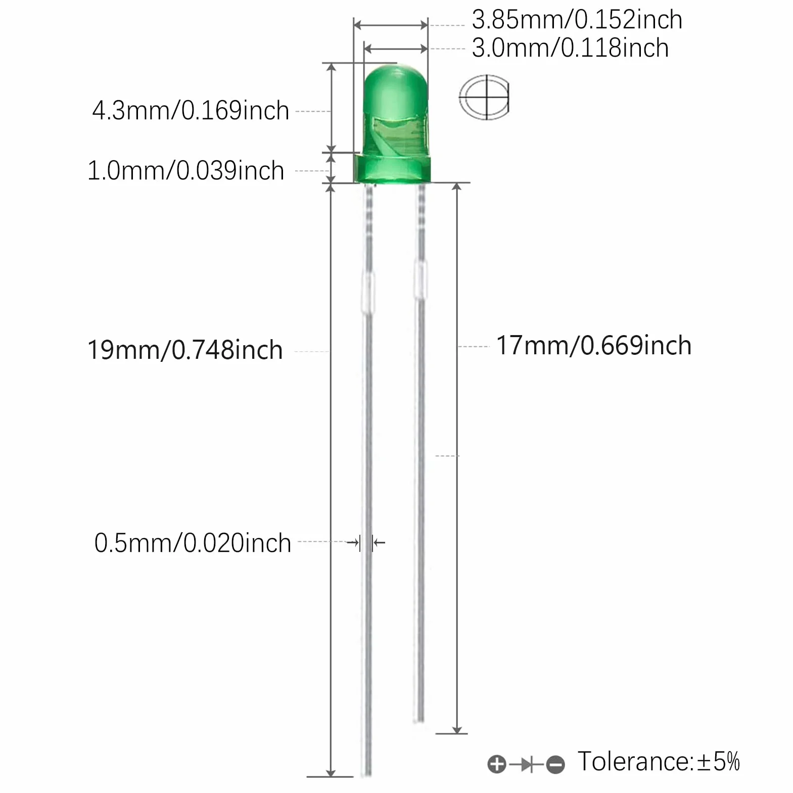 AUKENIEN 15 kolorów 450 szt. 3 mm diody LED zestaw do elektroniki