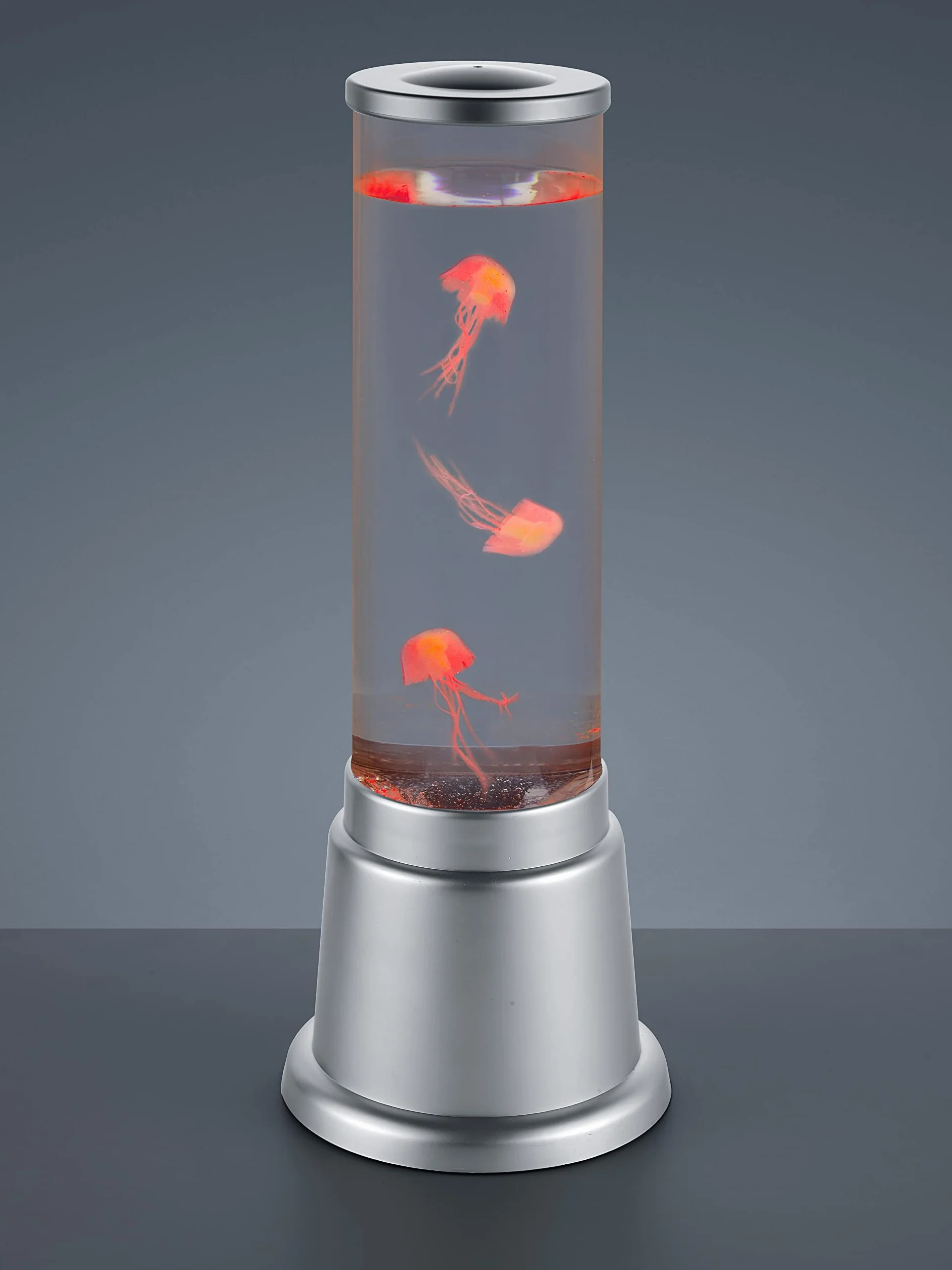 Reality Leuchten Jelly R50701187 stół LED słup wody, tworzywo sztuczne, kolor tytanu, w zestawie 6 W LED, zmiana koloru
