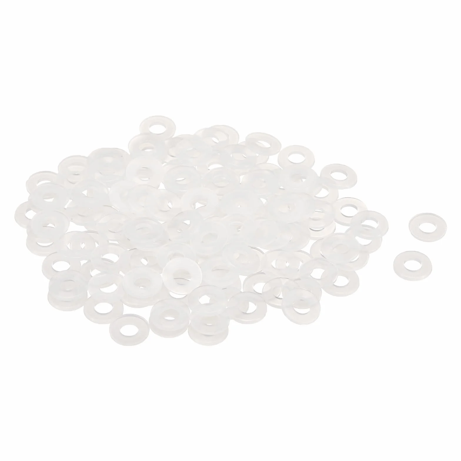 QUARKZMAN 120 szt. Podkładki płaskie, Nylonowe przepustnice M4 4 mm ID 9 mm od 1 mm Grubość Gładka Podkładka Podkładka Plastikowa Guma Podkładka Uszczelka Arkusz Mocowanie Pierścień dystansowy, Biały