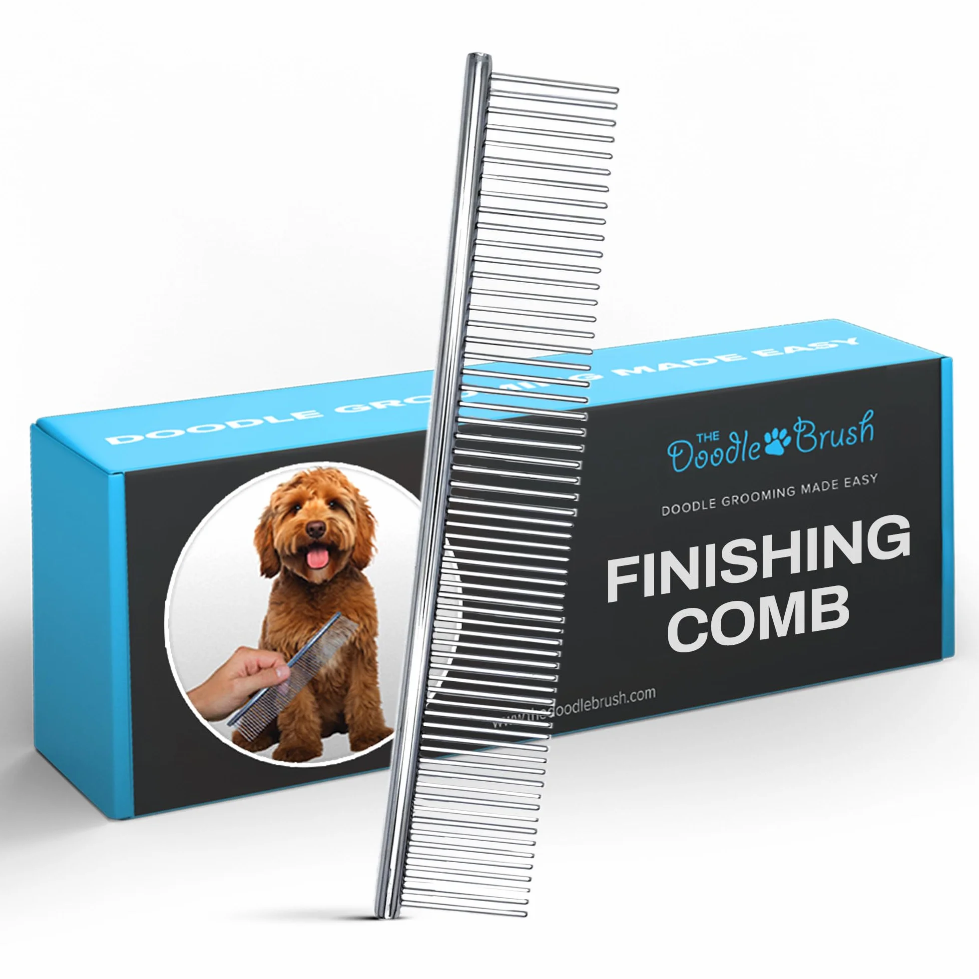 The Doodle Brush – grzebień do pielęgnacji psów doodle, metalowy grzebień dla psów, dla pudli, idealny labradoodle, cockapoo i goldendoodle – grzebienie wykończeniowe do sierści