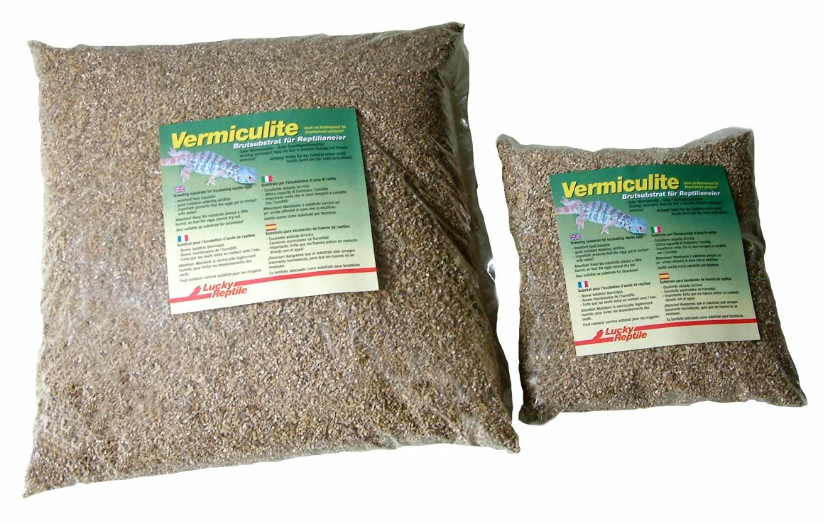 Lucky Reptile Vermiculite - 5-litrowy koncentrat wylęgowy dla jaj gadów - Substrat do inkubacji termoizolacyjny i regulujący poziom wilgoci - Wermikulit do hodowli gadów - Podłoże terrarium