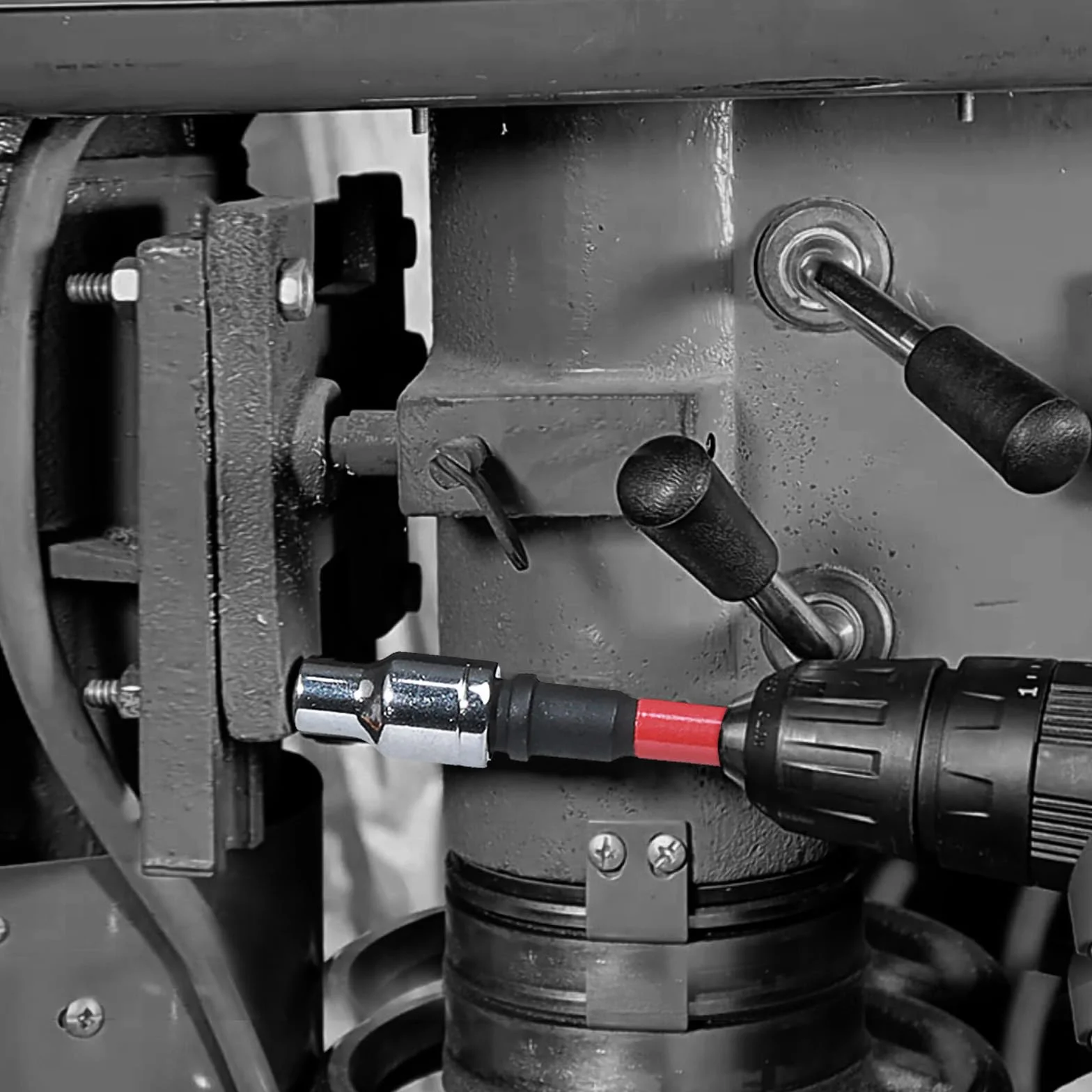 Adapter do kluczy nasadowych 1/4" 3/8" 1/2" 6 sztuk 150 mm Cr-V sześciokątny czworokątny do wiertarki i wkrętarki