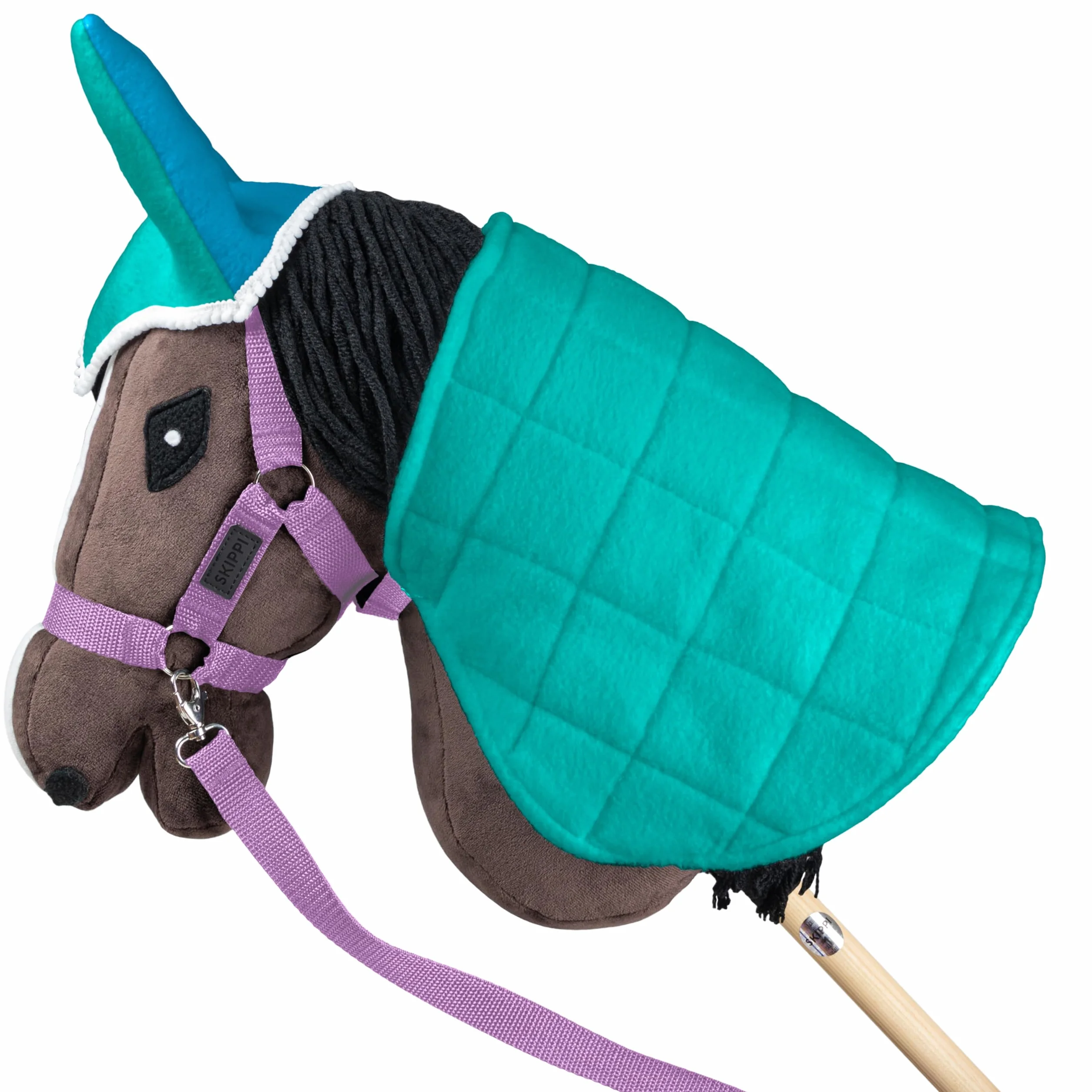 SKIPPI Kantar dla Hobby Horse - Lawendowy, Wodze i 2 Futerka, Hobby Horse Akcesoria, Uniwersalny rozmiar