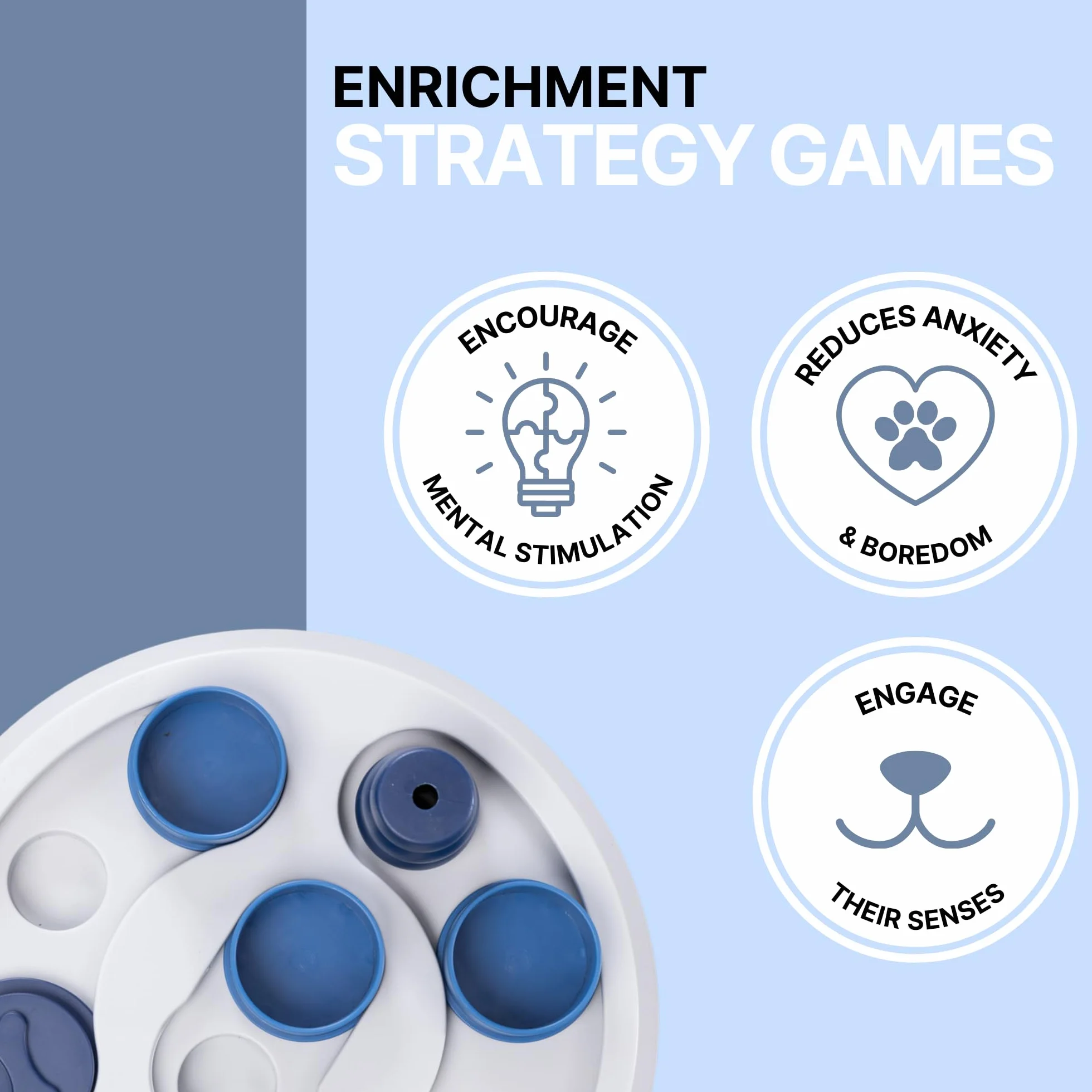 TRIXIE Zabawka dla psa Inteligencja Dog Activity gra strategiczna "Flip & Fun" – wymagająca zabawka inteligencyjna dla psów do pracy, ø 23 cm – 32001