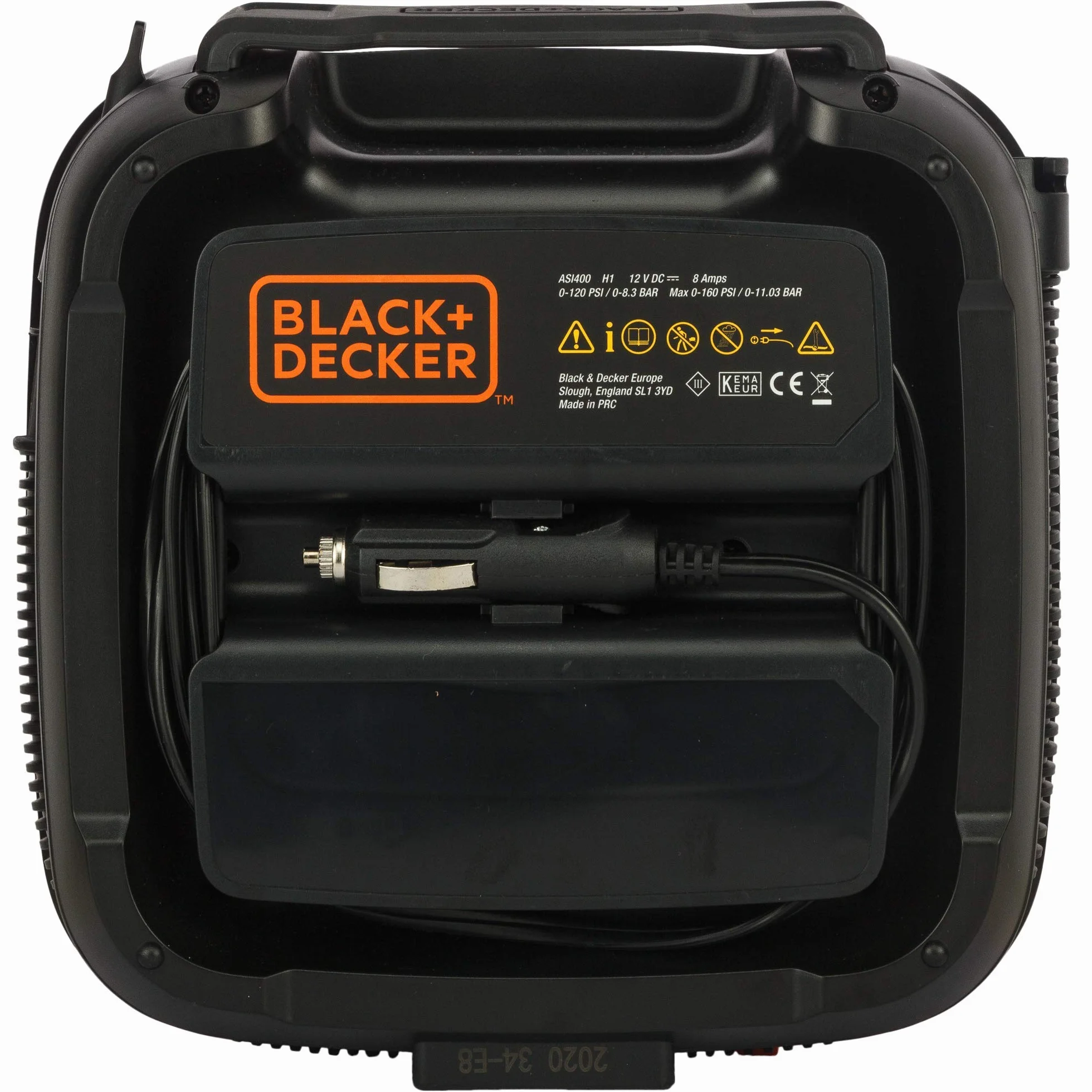Black & Decker, Kompresor-sprężarka, zasilanie poprzez złącze 12V, 11 Bar, ASI400-XJ