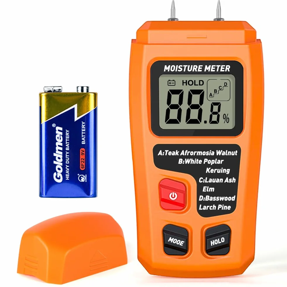 Flintronic Cyfrowy miernik wilgotności do drewna z wyświetlaczem LCD 4 tryby ścian materiałów budowlanych