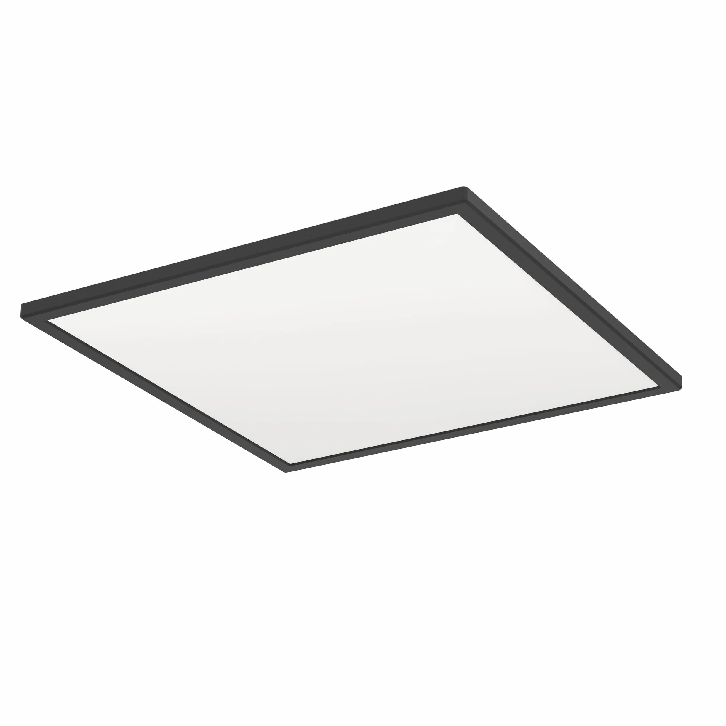 Eglo Rovito Lampa Sufitowa Led, Okrągła Lampa Sufitowa Do Łazienki, z Tworzywa Sztucznego w Kolorze Czarnym i Białym, Oświetlenie Sufitowe, Ciepła Biel, Zimna Biel, Ip44, 50 x 50 Cm