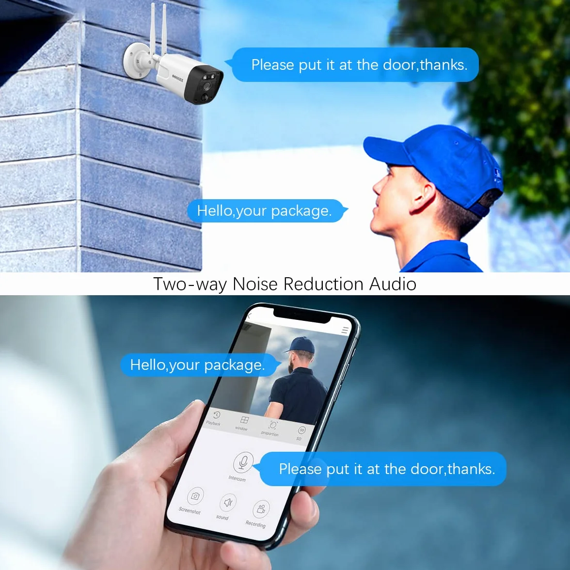 (kamera do monitoringu zewnętrznego, szerokokątny obiektyw WLAN; wykrywanie PIR) 5,0 MP, 2-drożne audio, 2-antenowe, system bezpieczeństwa, bezprzewodowy system kamer 5,0 MP, bezprzewodowy monitoring,