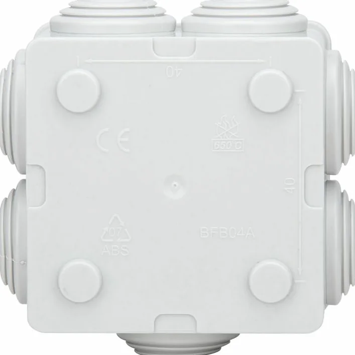 Zenitech, IP55 puszka przyłączeniowa do płyt gipsowo-kartonowych, 60x60x40mm, biała, odporna na wilgoć i kurz, łatwa i dyskretna instalacja, optymalna ochrona instalacji elektrycznej