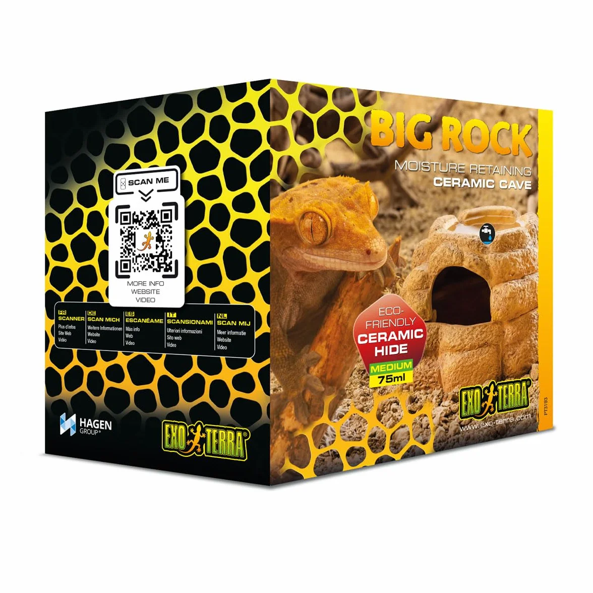 Exo Terra Big Rock Medium ceramiczna jaskinia z pokrywką