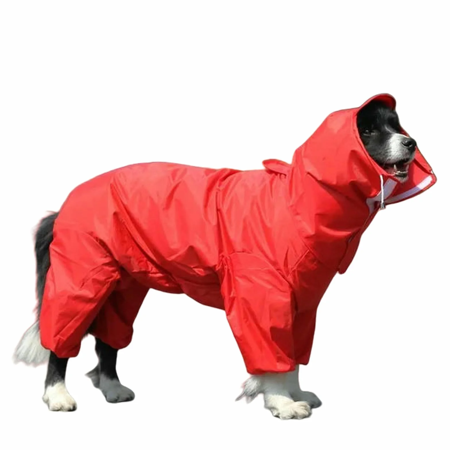 Poncho Duże psy przeciwdeszczowe ubrania dla szczeniąt średni pies wodoodporna kurtka z kapturem z czterema rogami Poncho Pet Raincoat-f-30