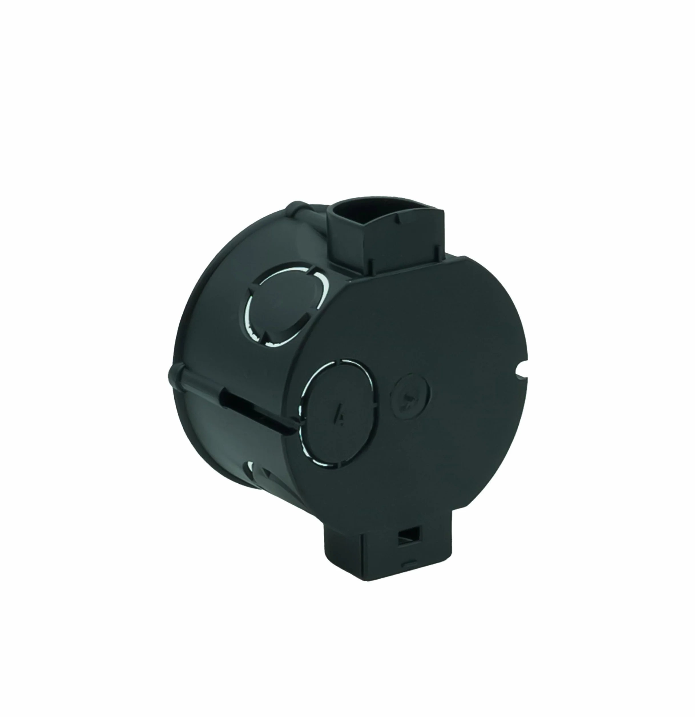 Podtynkowa puszka na urządzenia Ø 60 x 42 mm, czarna, 10 sztuk – puszka przełącznika/gniazdko elektryczne do muru i betonu – puszki podtynkowe