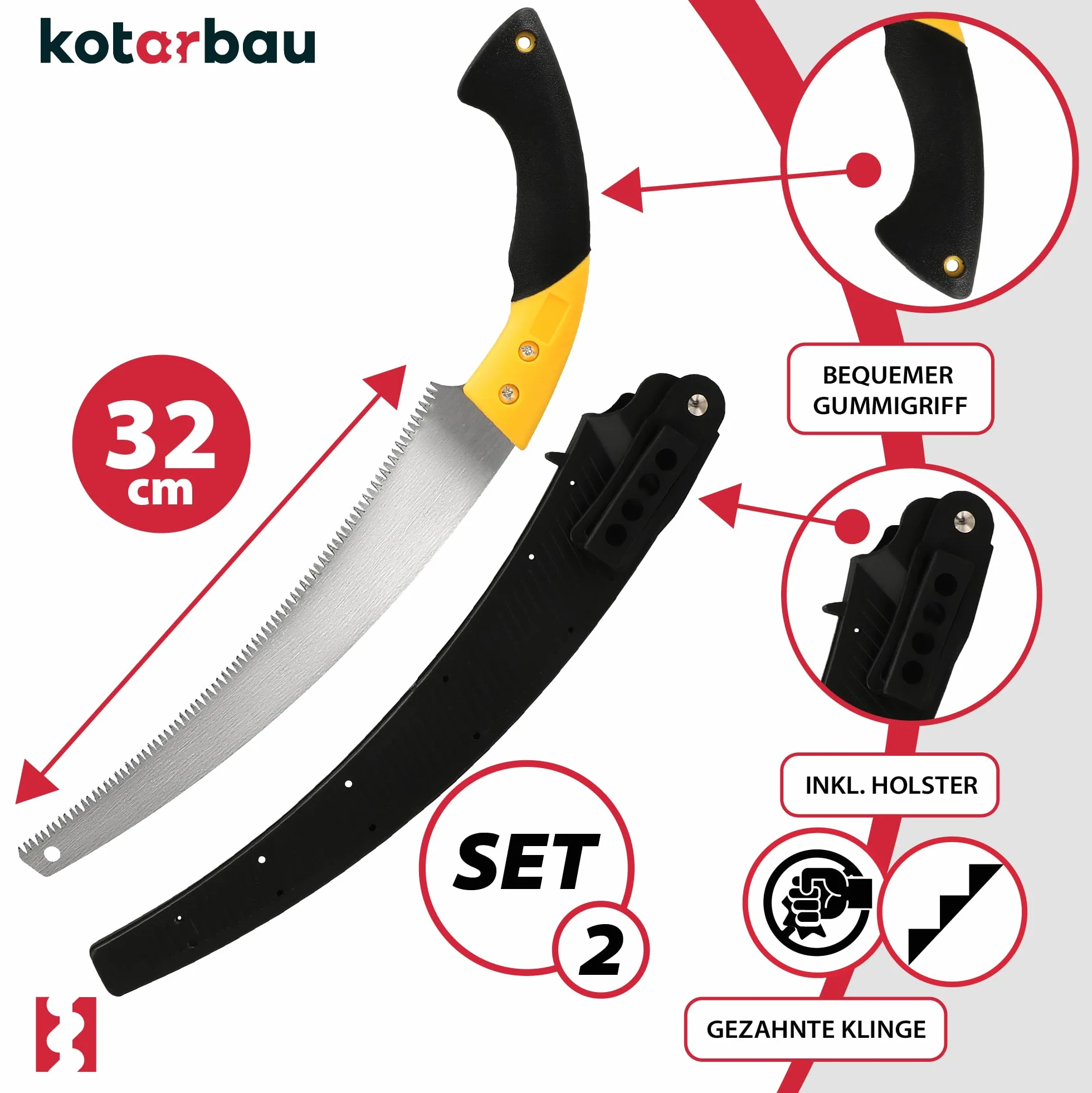 KOTARBAU Piła ogrodowa 320 mm ręczna piła do drzew