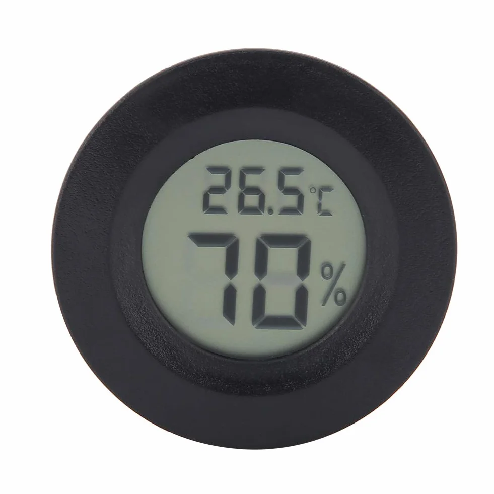 Mini termometr z higrometrem, elektroniczny cyfrowy wyświetlacz LCD, pomiar wilgotności powietrza dla zwierząt domowych, do inkubatorów, do hodowli gadów, pudełek, stacja pogodowa, szklarnia, piwnica