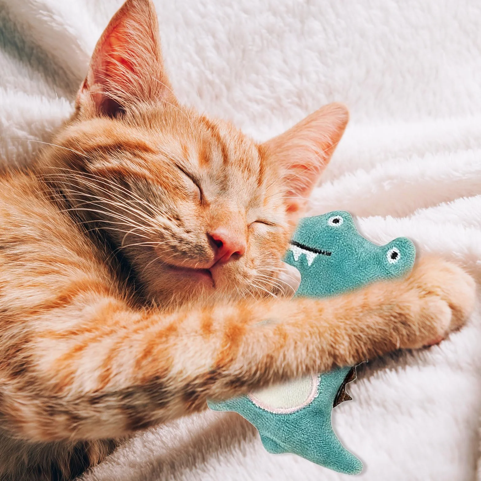 Moguri 4 szt. zabawki z kocimiętką, zabawka dla kota z kocimiętką, zabawka dla kota do samodzielnej zabawy Catnip Toy Cat Toys, poduszka z kocimiętką pluszowa zabawka dla kotów