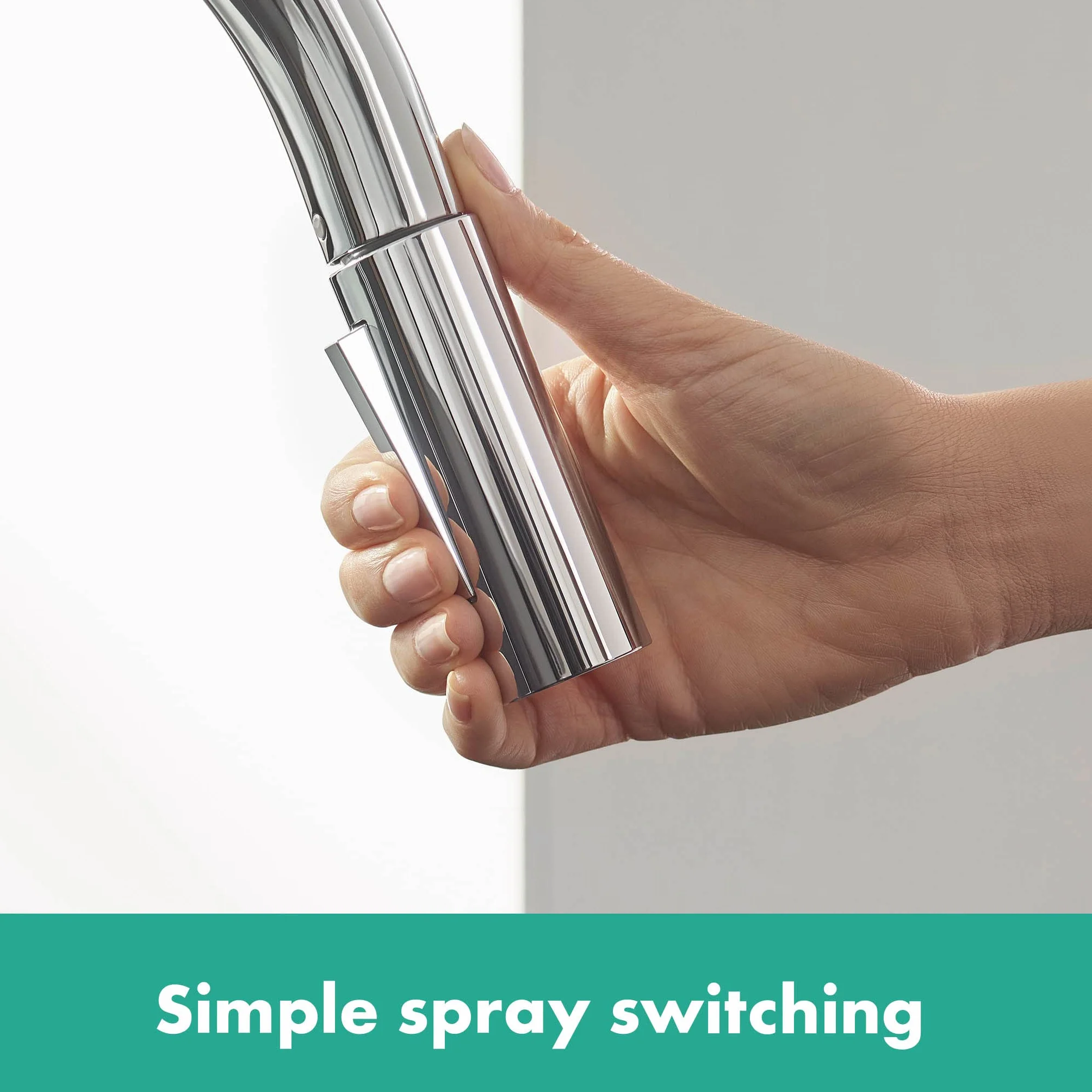 hansgrohe Focus M41 - bateria kuchenna z wyciąganą wylewką, 2 strumieniowa, kran kuchenny z wysokością wylewki 240 mm, jednouchwytowa armatura kuchenna, chrom, 31815000