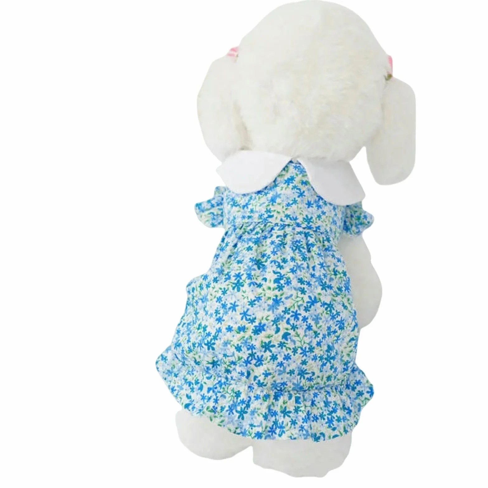 Sukienka letnia dla psa Floral Pet Skirts Cat Sweet Dresses Chihuahua Yorkie Clothing Purple
