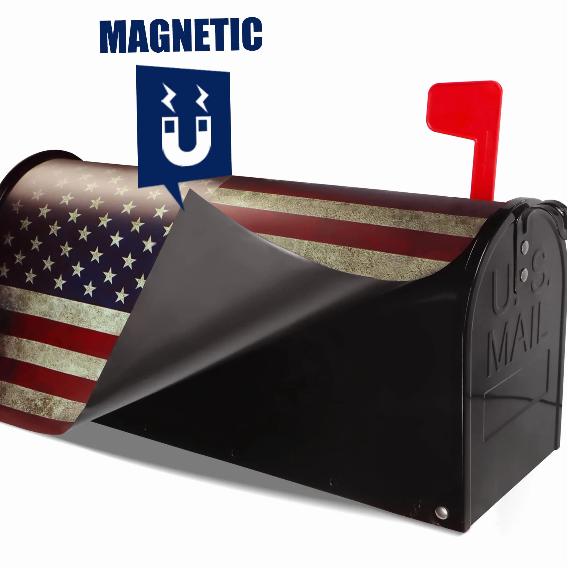 Anley Magnetic retro flaga USA okładki skrzynki pocztowej 21x18 w-świetna dekoracja na 4 lipca Dzień Niepodległości Dzień Pamięci-Vintage American USA Patriotyczna skrzynka pocztowa okłady dla standardowej skrzynki pocztowej w USA