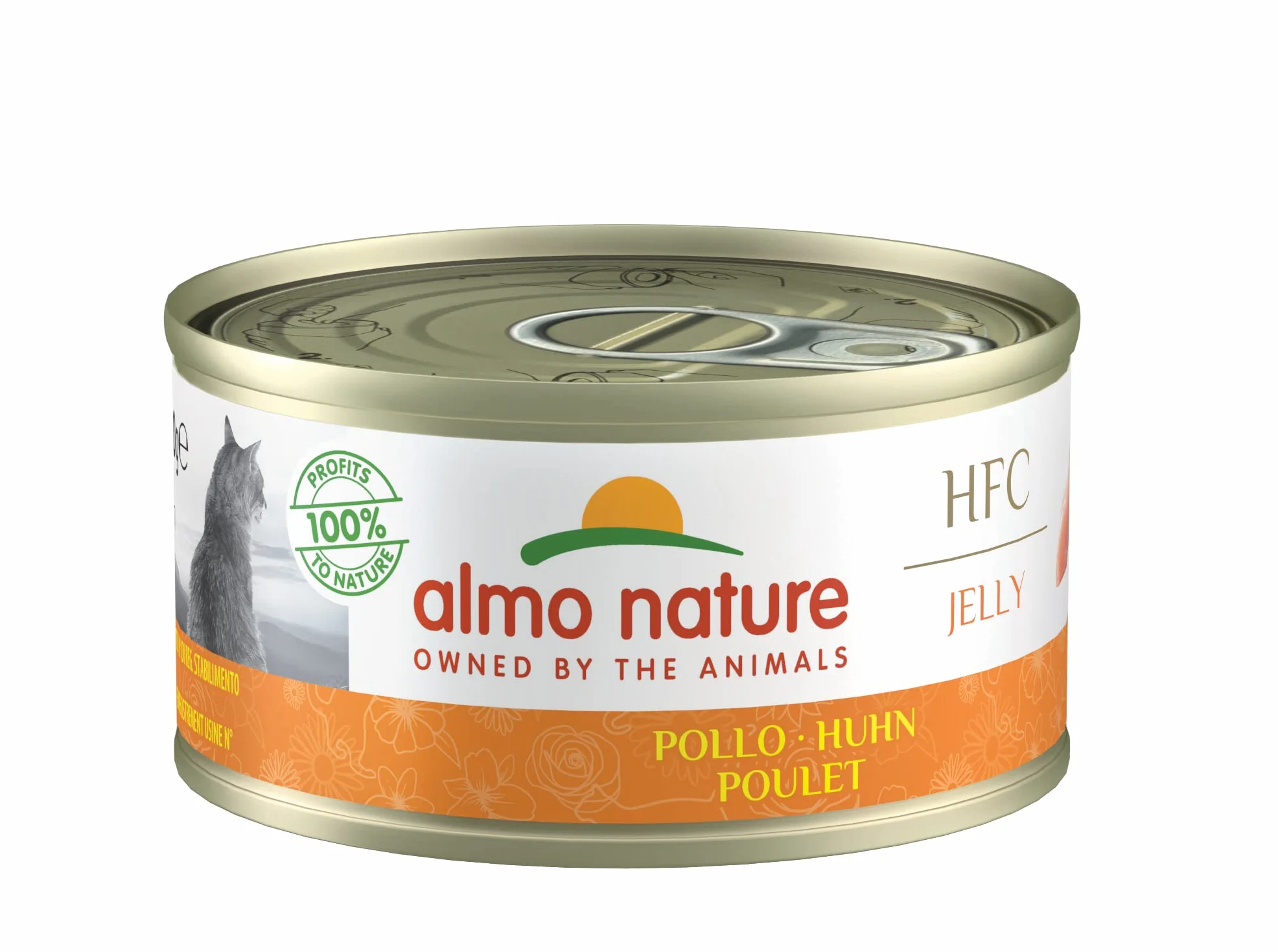 almo nature HFC Jelly mokra karma dla dorosłych kotów, kurczak (24 puszki po 70 g)