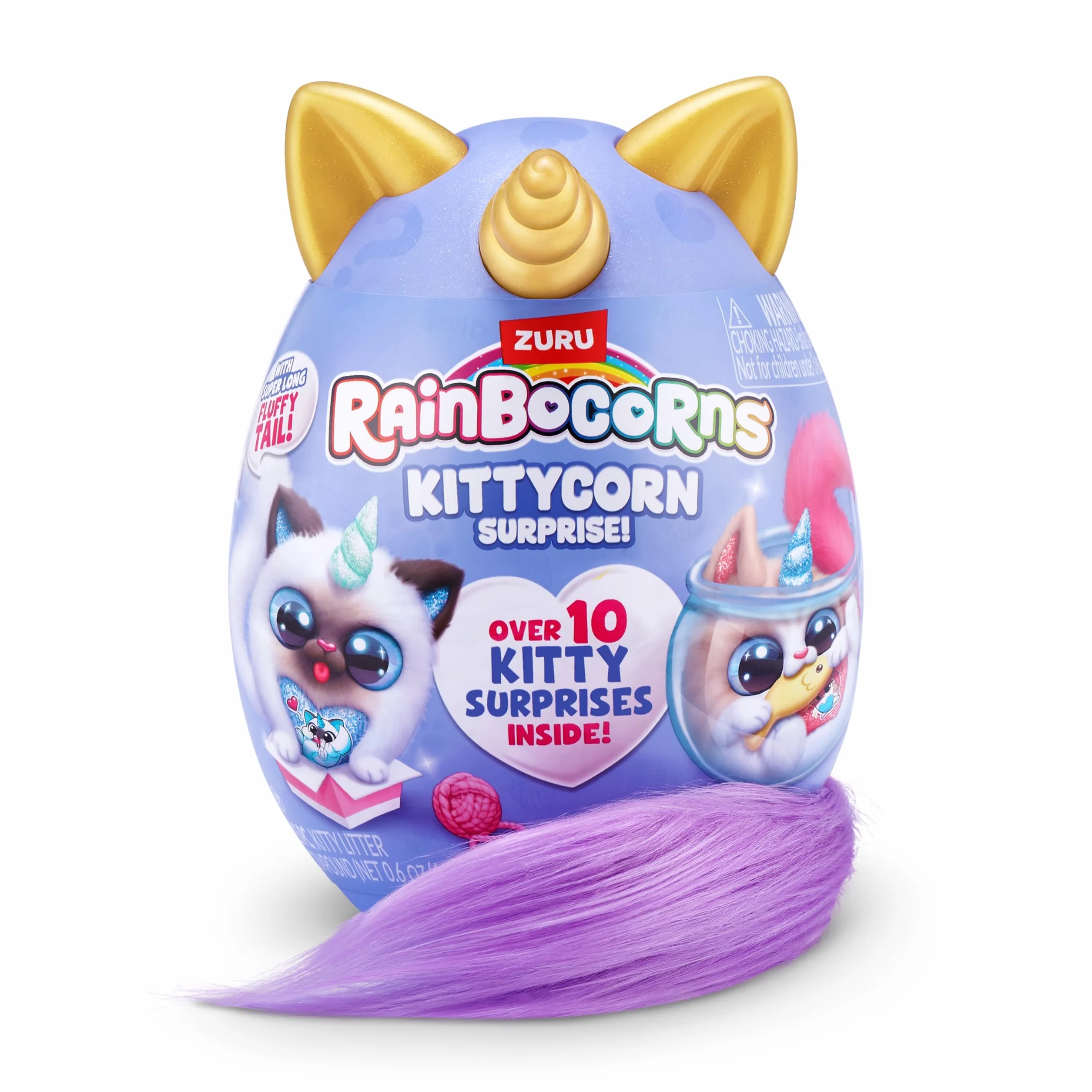 Rainbocorns 92104G Kittycorn Surprise, seria 3, Cat, Ragamuffin (Fluffles), rozmiar S (21,5 cm)