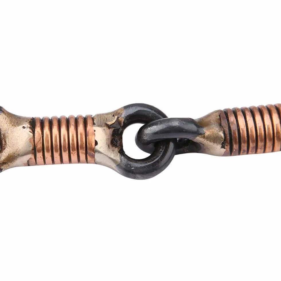 Sheens Western pierścień uniwersalny konia Trense stal szlachetna miedź Roller Jointed Mouth Snaffle Bit drut nawijany usta