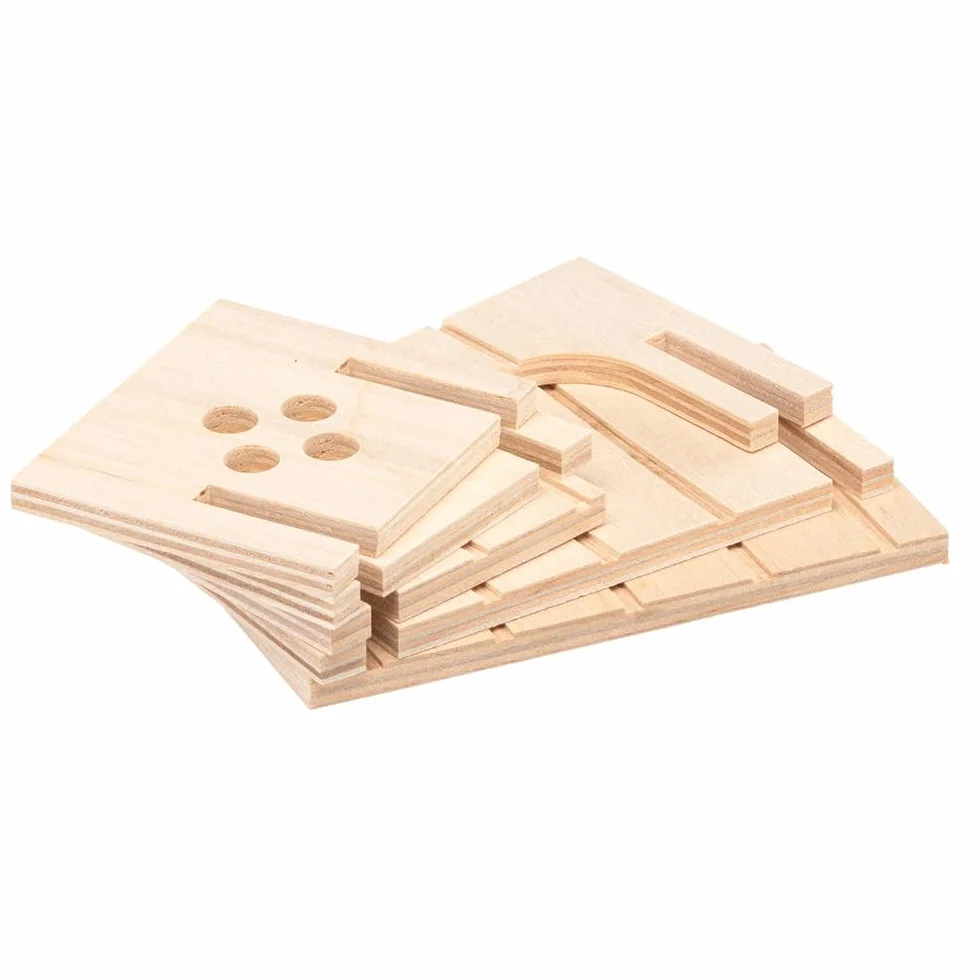 Ferplast SIN 4641 domek dla chomika z płaskim dachem i otworami wentylacyjnymi, zestaw montażowy, 12,5 x 7,5 x wys. 7 cm, SIN 4641
