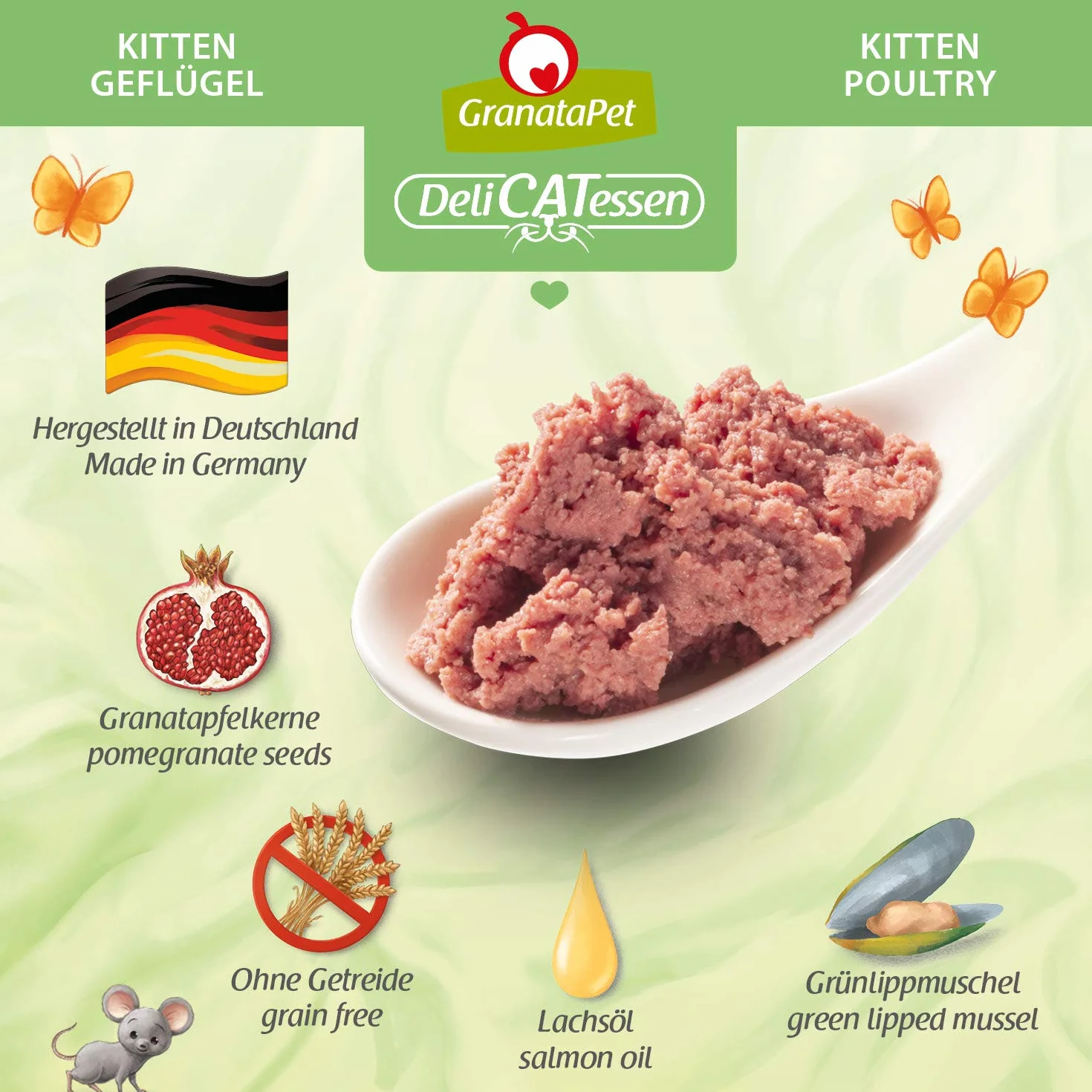 GGranataPet DeliCatessen Kitten/Junior Geflügel, 6 x 200 g