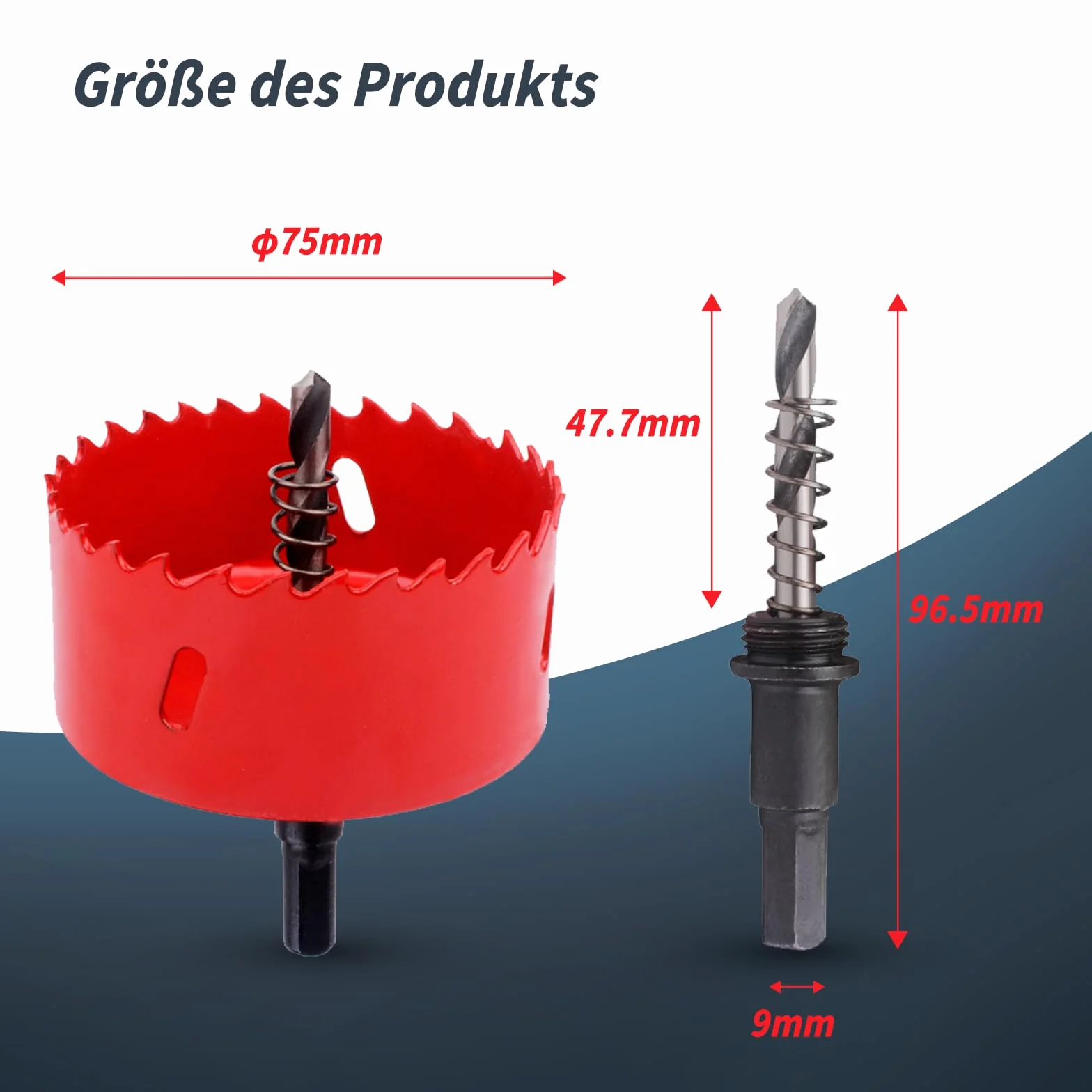 Otwornica Bimetalowa 75mm HSS Do Metalu Stali Nierdzewnej
