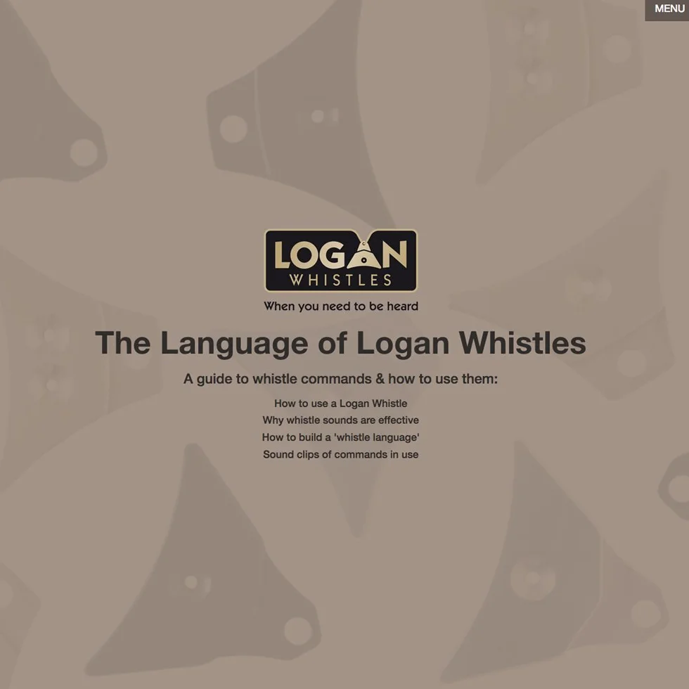 Logan zestaw startowy dla psa owcy gwizdek, gwizdek A1, smycz i przewodnik po dźwiękach - srebrne anodowane aluminium.