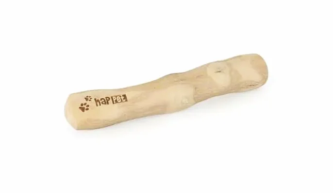 HAPPET Drewniany gryzak z drzewa kawowego dla psów Rozmiar S 13–14 cm – 100% naturalny, trwały, bez drzazg, bezpieczny gryzak dla szczeniąt i dorosłych psów