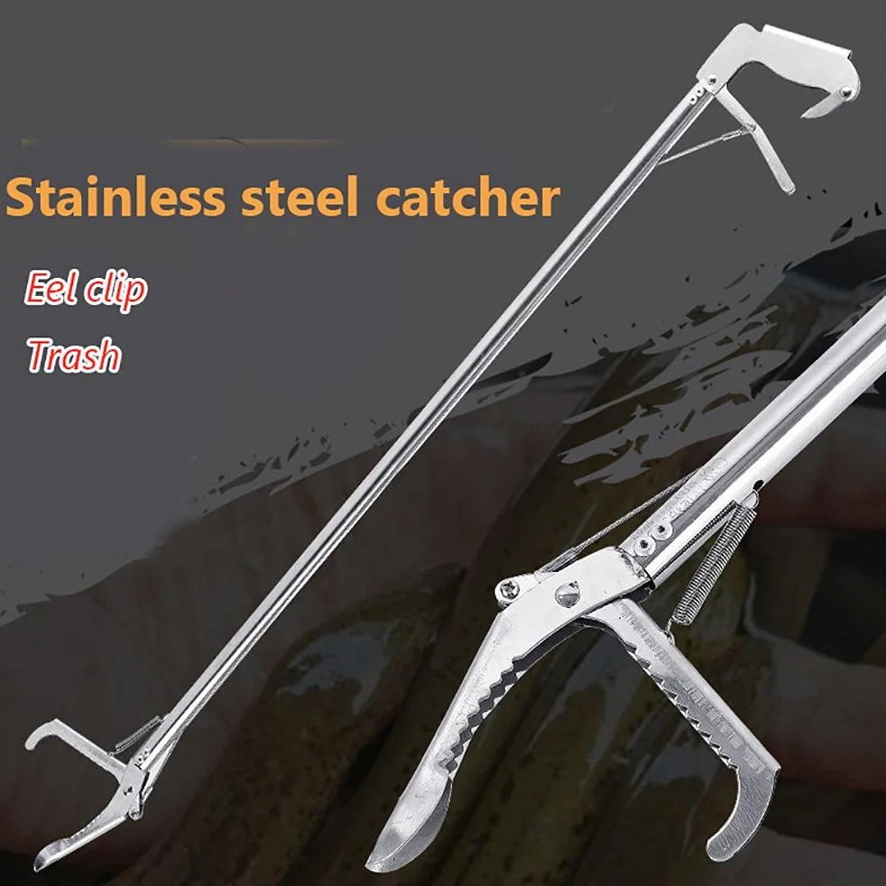 Szczypce do Węży, 63 * 13 * 4 Heavy Duty Szczypce do Węży Gad Węgorz łapacz Pazurów Klips na śmieci Stali Nierdzewnej Szerokie Szczypce do Obsługi Szczęk