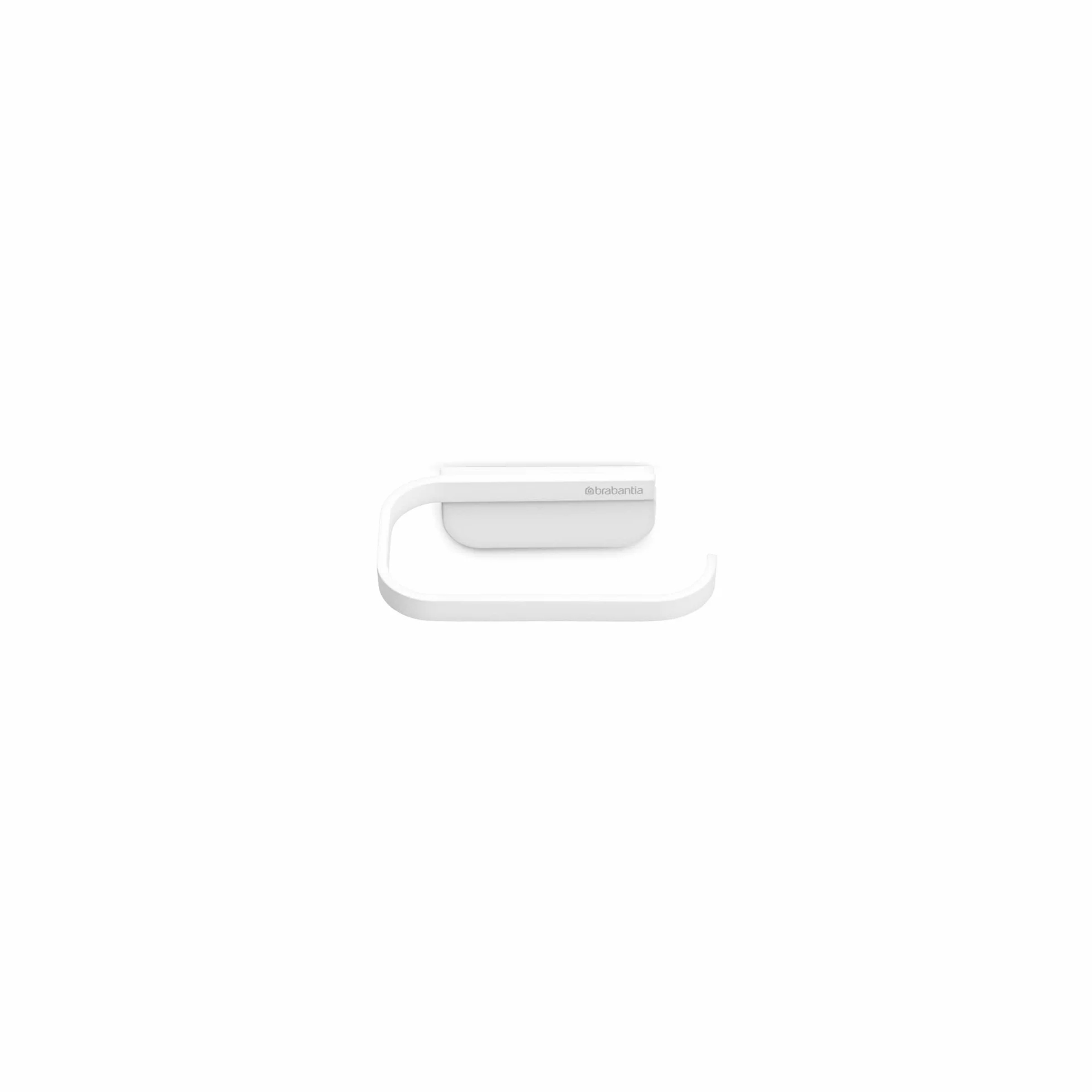 Brabantia - Mindset Uchwyt na Rolkę Papieru Toaletowego - Pasuje do Wszystkich Regularnych Rozmiarów Rolek - Montowany na Scianie - Materiały Mocujące w Zestawie - Fresh White - 4.2 x 8.6 x 14 cm