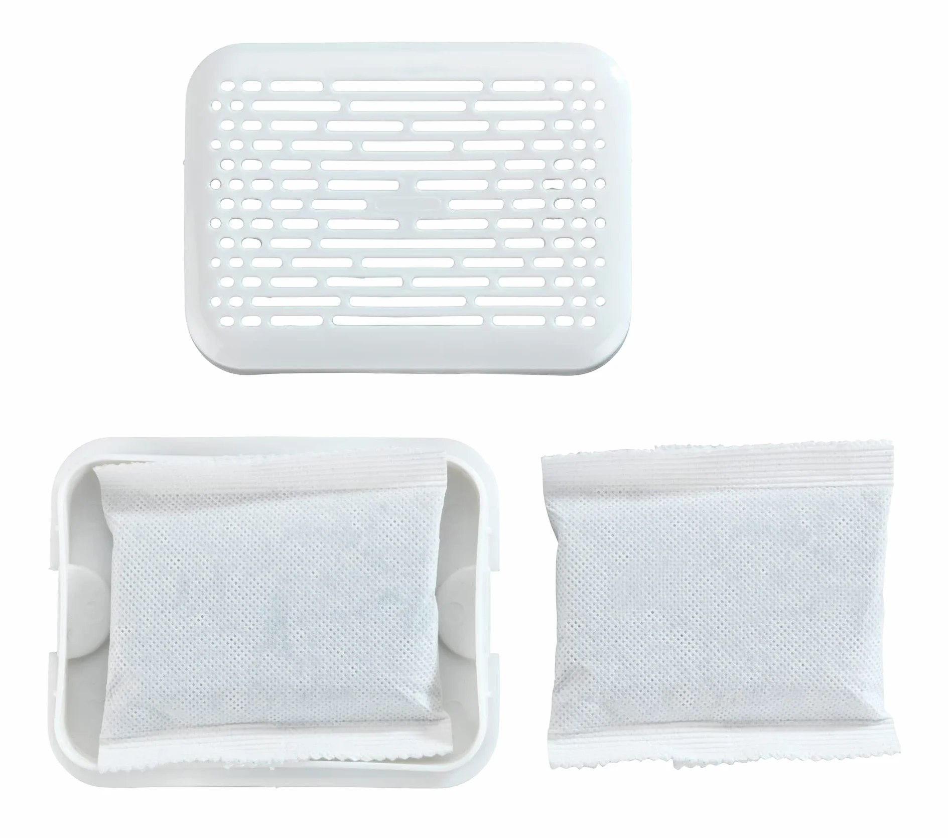 WENKO Uniwersalny neutralizator zapachów – do lodówki, kosza na śmieci itp., polipropylen, 11 x 2 x 8,5 cm, biały