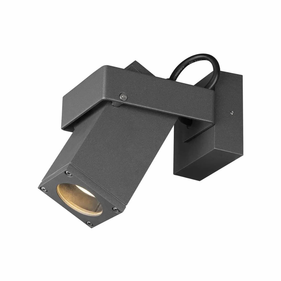 SLV Natynkowa lampa ścienna i sufitowa THEO BRACKET CW/oświetlenie ścian, ścieżek, wejść, zewnętrzny spot LED, natynkowa lampa outdoor, lampa ogrodowa, reflektor sufitowy / GU10 IP65 7W antracytowa