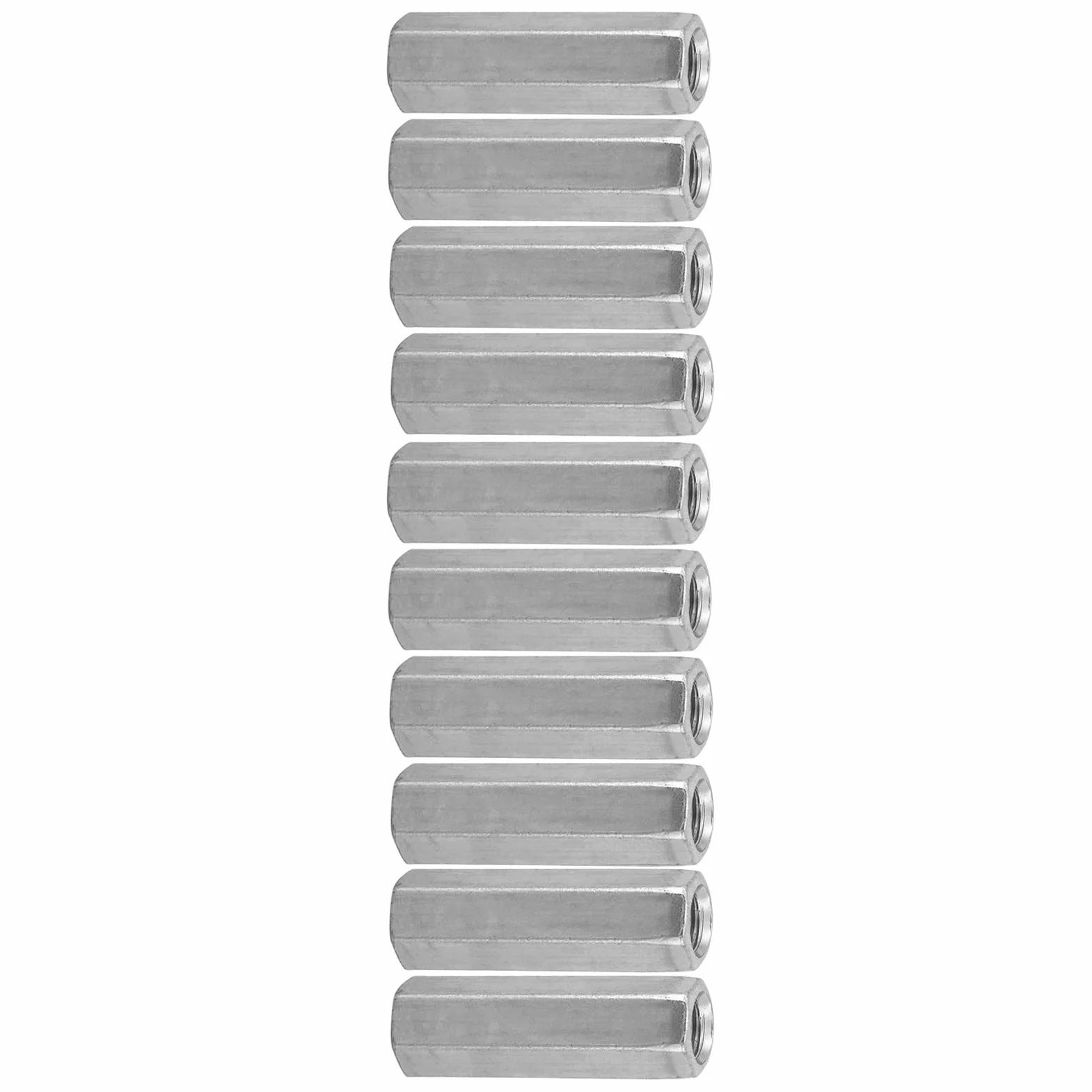 Nakrętki Sześciokątne M8 Ocynkowane Stal Węglowa Gwint Wewnętrzny 10 Sztuk M8x40 12mm