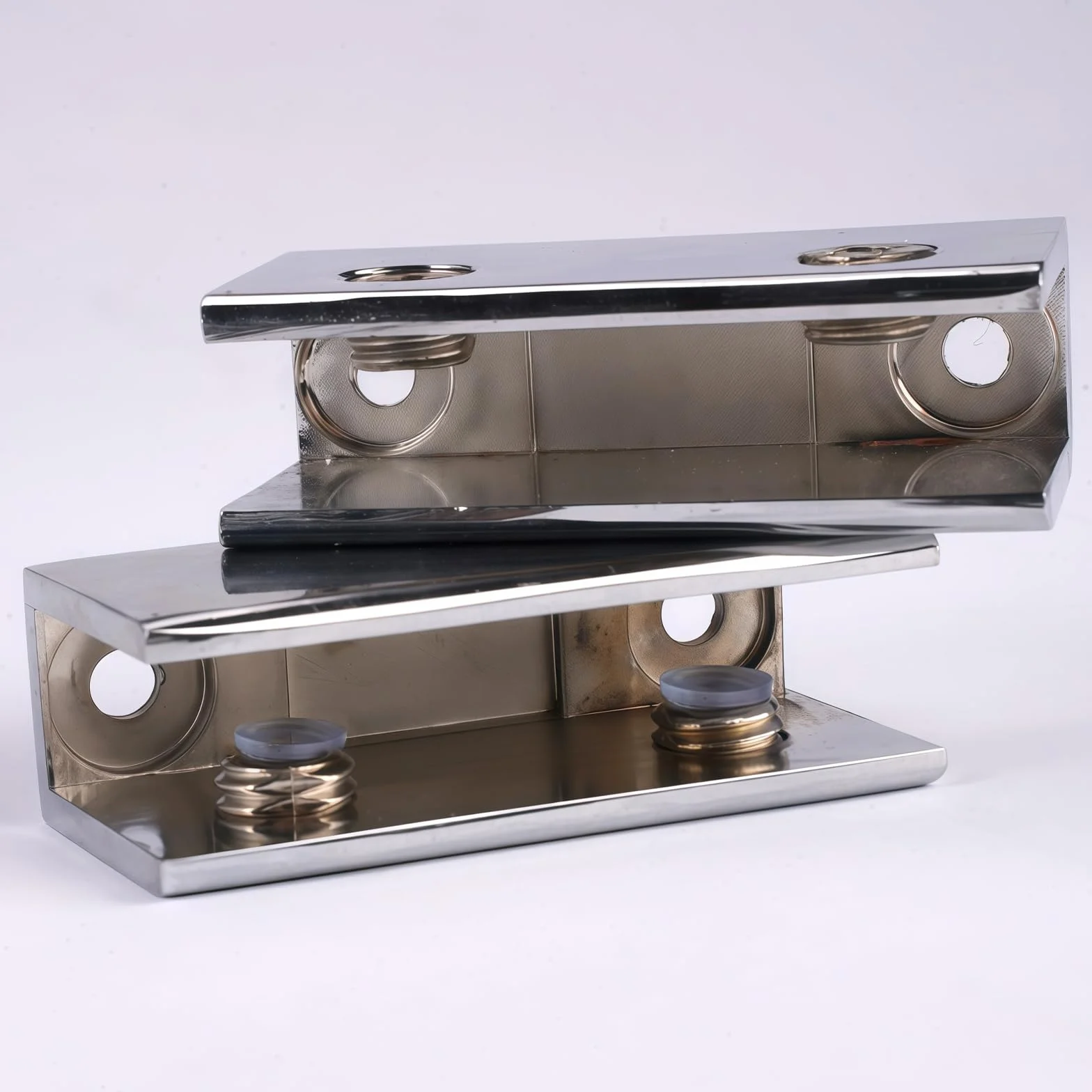 4 uchwyty na płyty szklane, 55 × 30 × 18 mm, regulowany zacisk szklany, stal nierdzewna, uchwyt zaciskowy, uchwyt do szkła, do łazienki, uchwyt na szkło, szkło akrylowe i drewniane podłogi