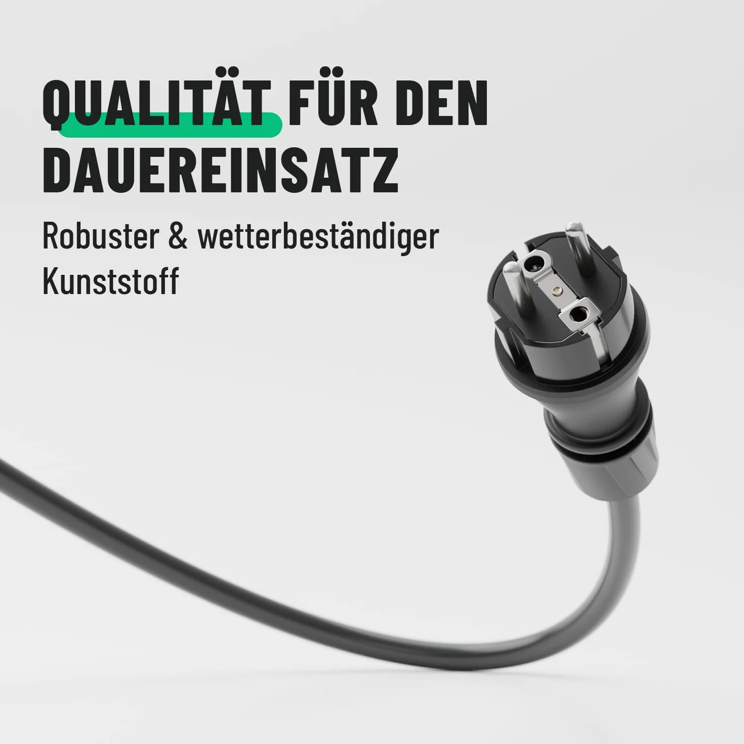 greate 3 x niemiecka wtyczka męska, 230 V, wodoszczelna, IP54 – wtyczka Schuko z ochroną przed zginaniem i odciążeniem - 2-biegunowa wtyczka shuko z gniazdem 16A i 3,7 kW