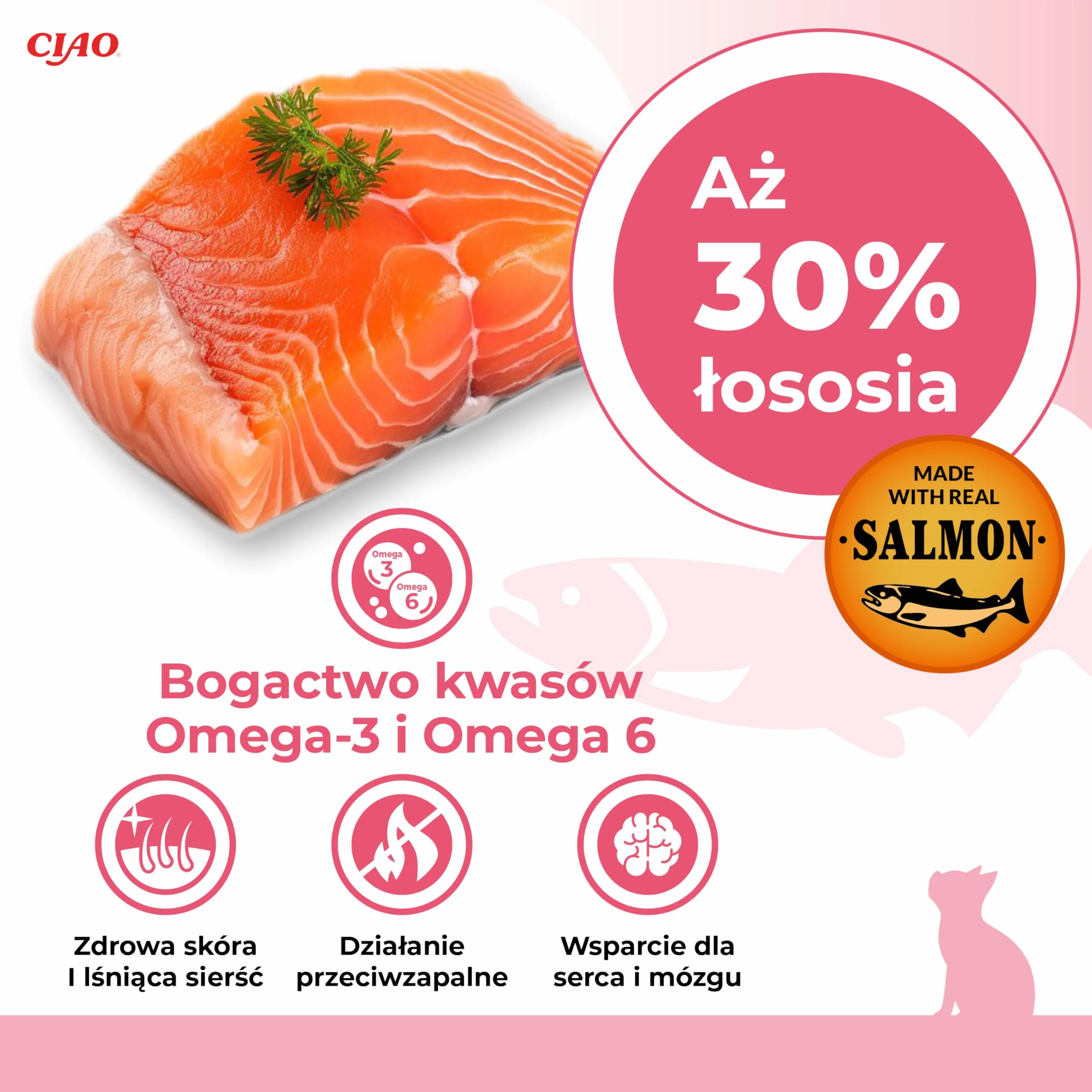 INABA Churu Treats Cat Treats 30% łososia, bogaty w kwasy omega 3, witaminę E, kolagen, tylko 12 kcal na tubkę | zdrowe przysmaki dla kotów z Japonii, 56 g (1 opakowanie)