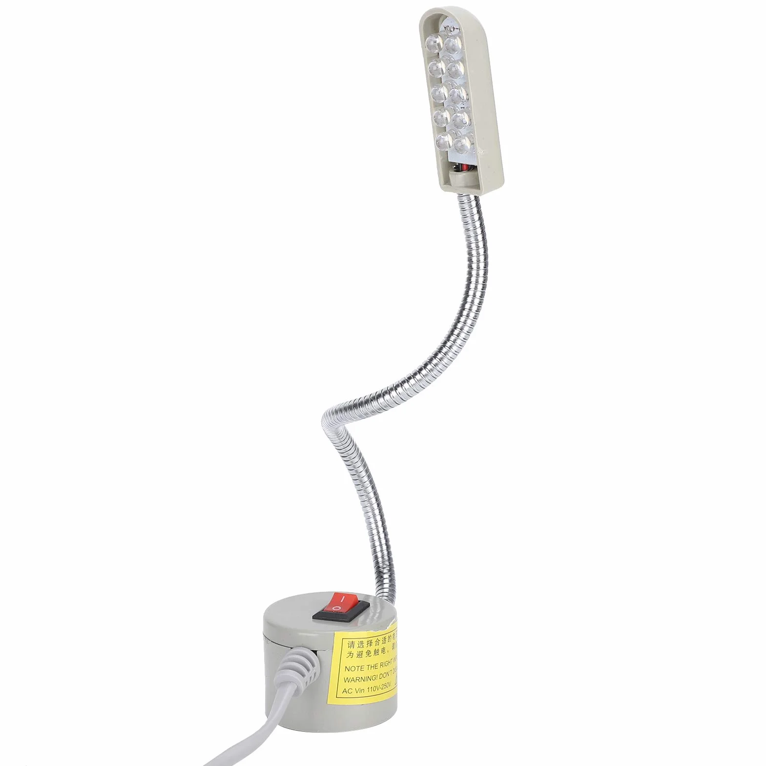 2 sztuk światła do maszyn do szycia LED maszyna do szycia lampa na gęsiej szyi 30-LED lampa świetlna z magnetycznym przełącznikiem podstawy do szycia(EU)