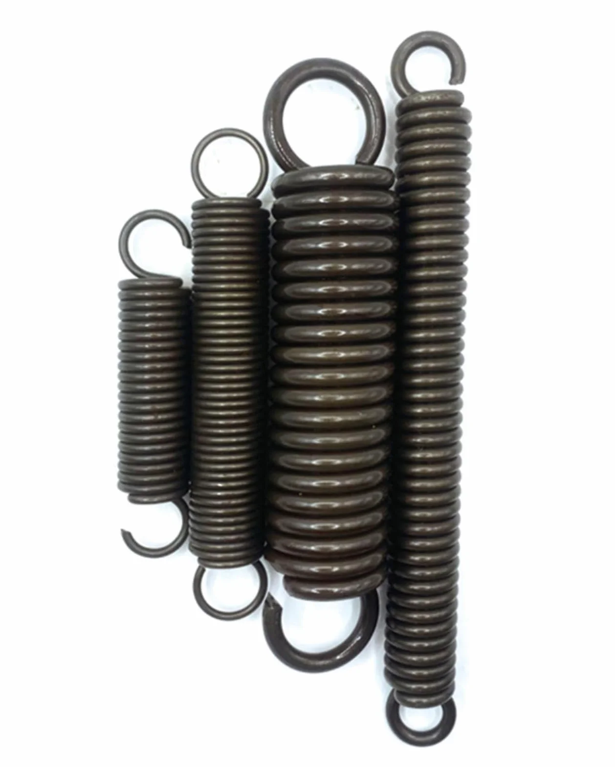 2 sztuki podwójnych haków sprężyn napinających, stal sprężynowa 1,4 x 8 x 400 mm, średnica drutu 1,4 mm, OD 8 mm, długość swobodna 400 mm