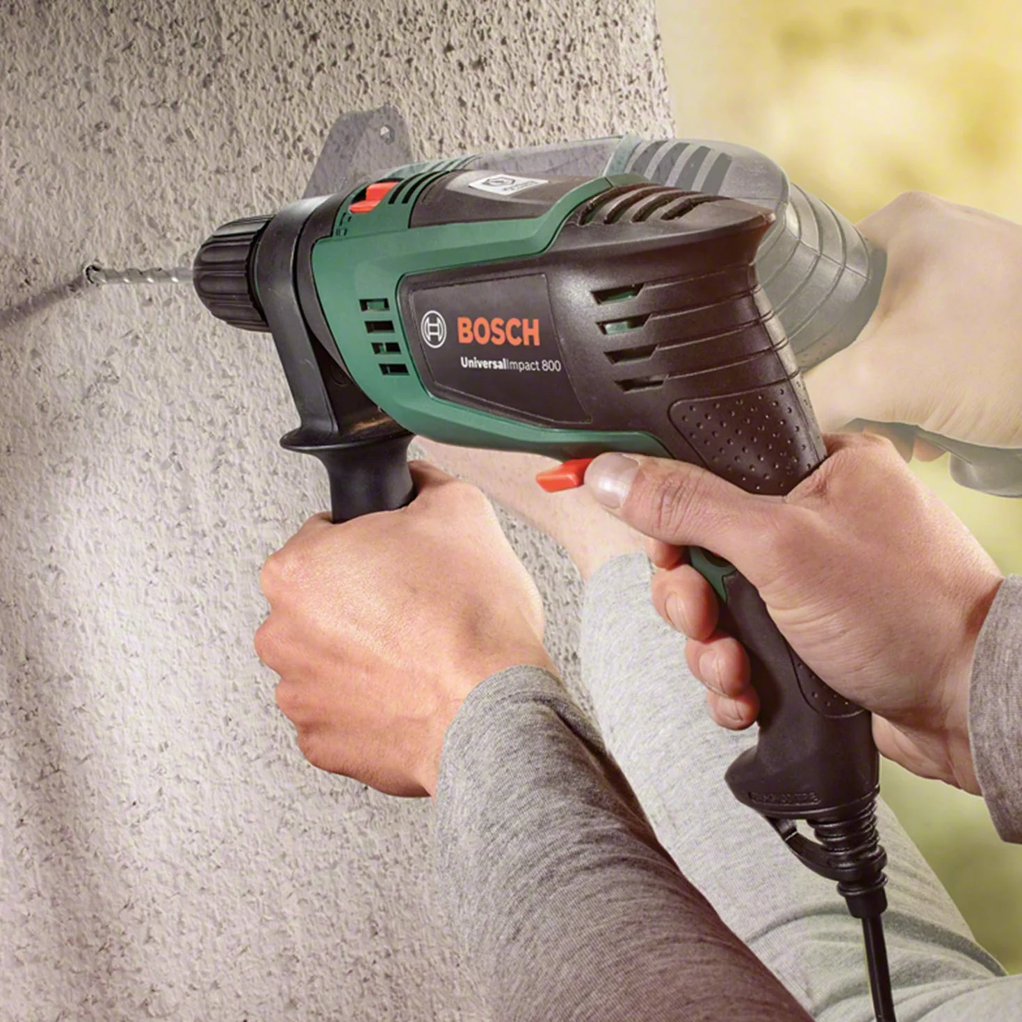 Bosch Wiertarka Udarowa 800W 230V Czarna/Zielona