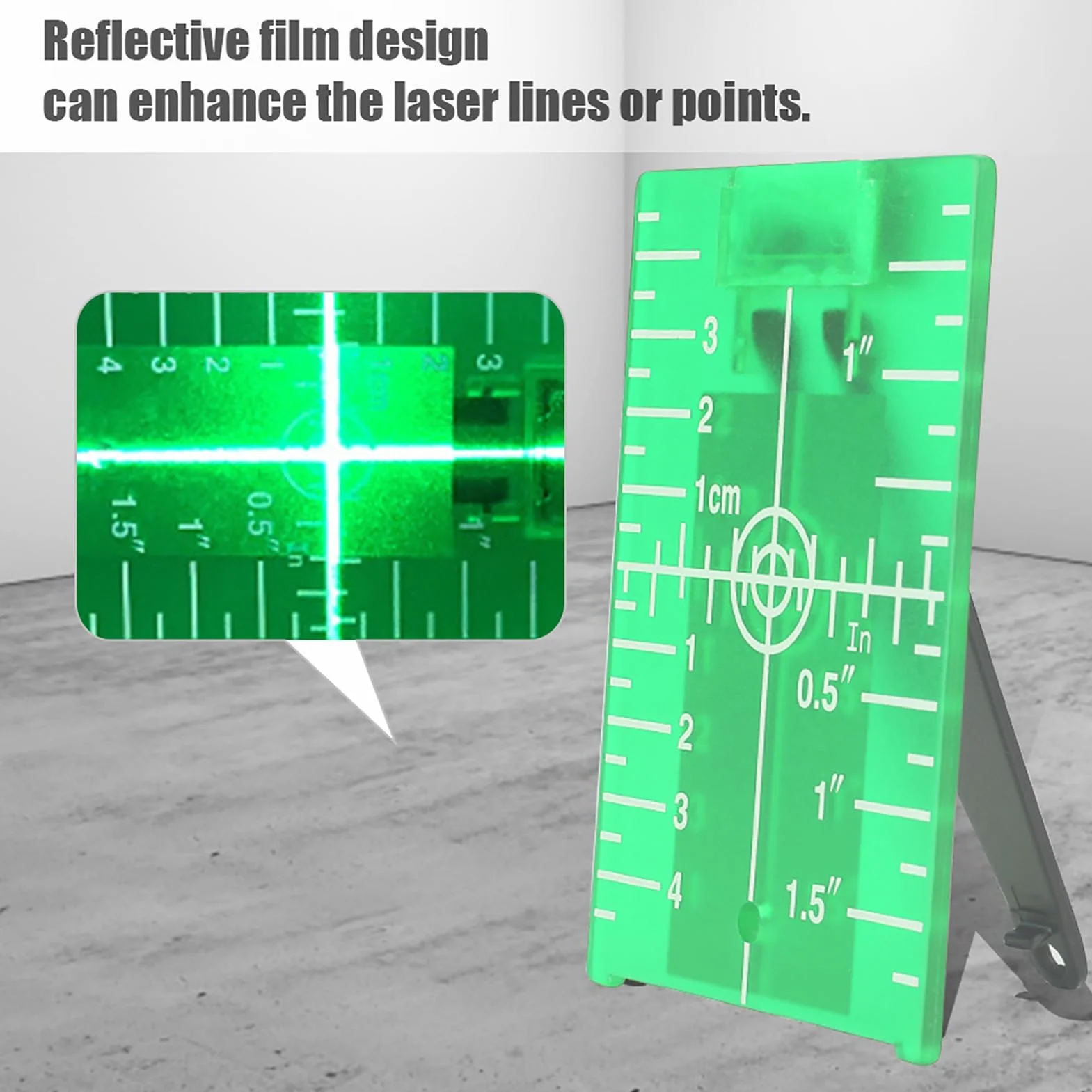 Doppelte magnetische Zielplatte mit Bein für -Pegelmesser Cross Line(Green)