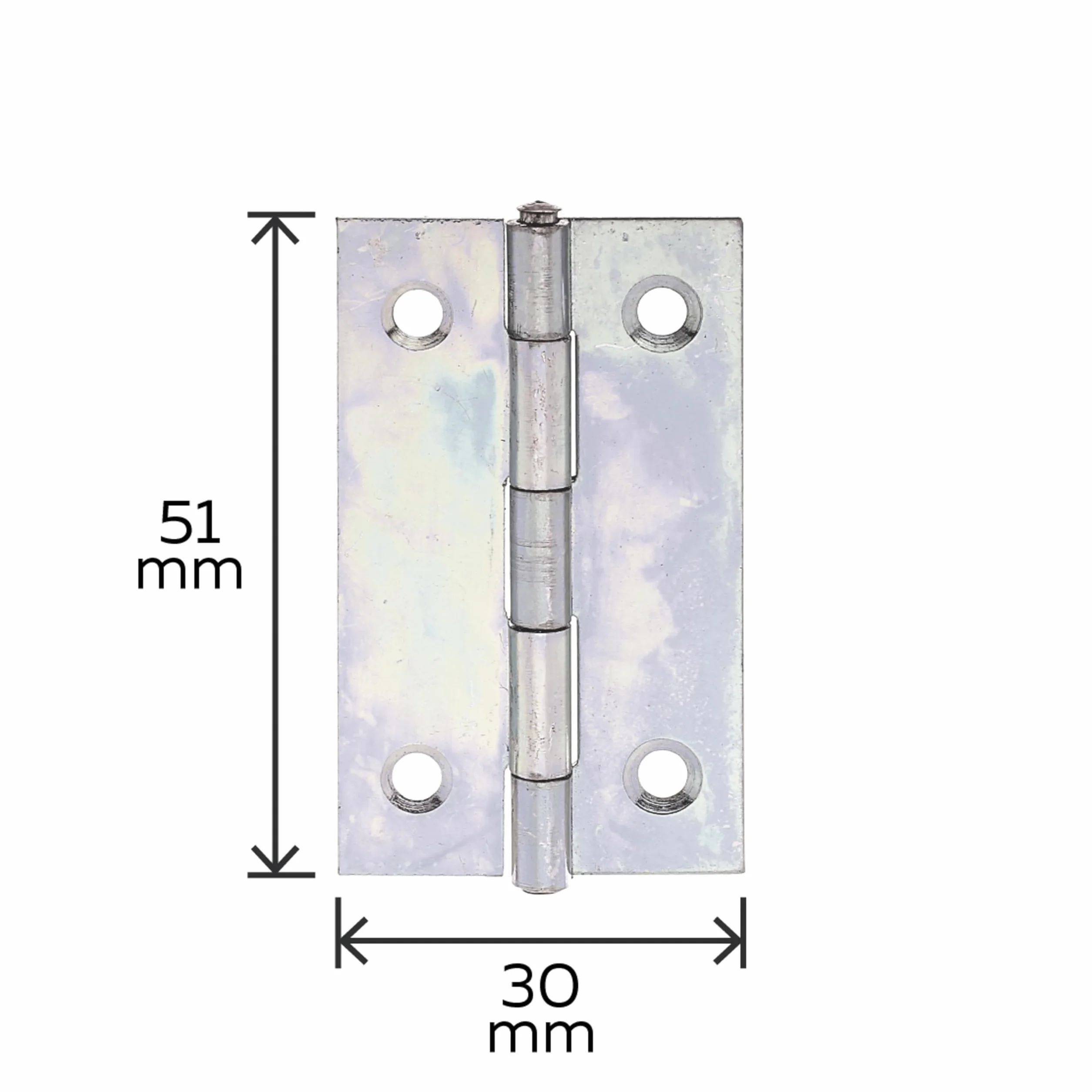 Alberts 345389 Zawias | wąski | ocynkowana metodą Sendzimira | 51 x 30 mm