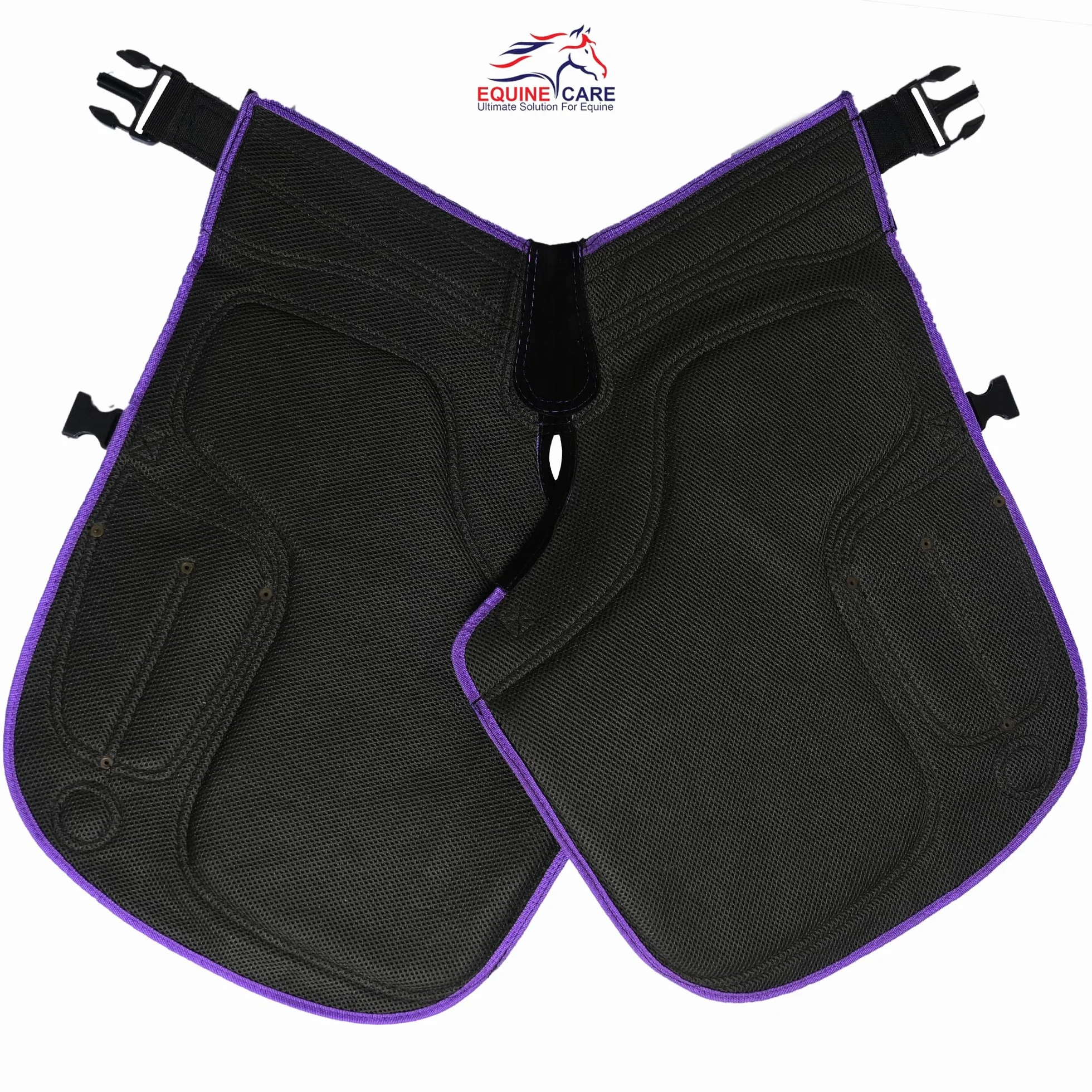 Equine Care Fartuch damski Farrier 23″ - skóra i płótno, regulowana talia 28-52″, wyściełane kolana EVA, podparcie lędźwiowe, 4 kieszenie na noże i magnesy na paznokcie do przycinania kopyt (czarny z