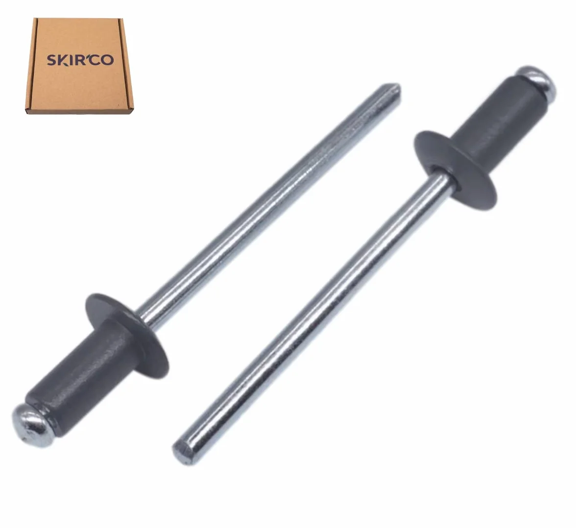 SKIR'CO (opakowanie 100 szt.) Lakierowane nity 3,2 x 8 mm, głowica kopułkowa, DIN 7337, nity aluminiowe, nity pop (100, antracyt szary RAL 7016)