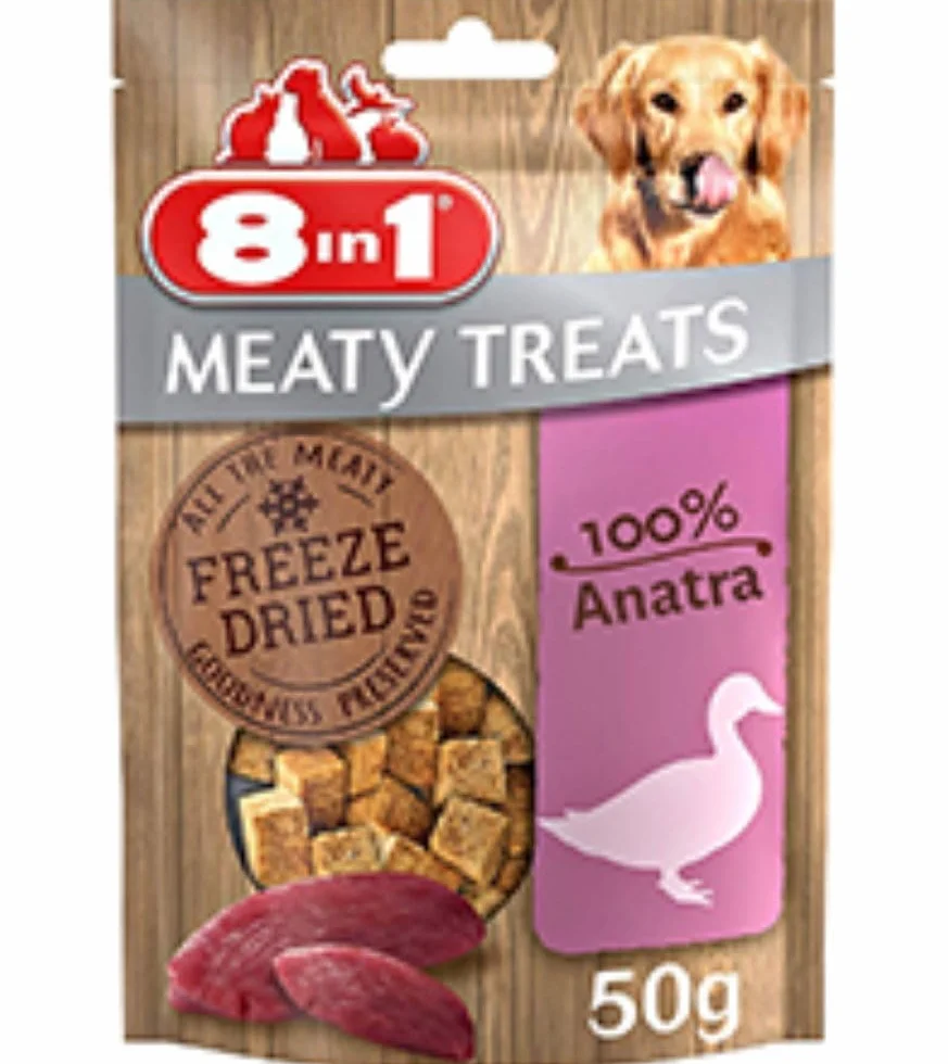 8In1 Meaty Treats Smakołyki dla Psów, Kaczka, 50 g