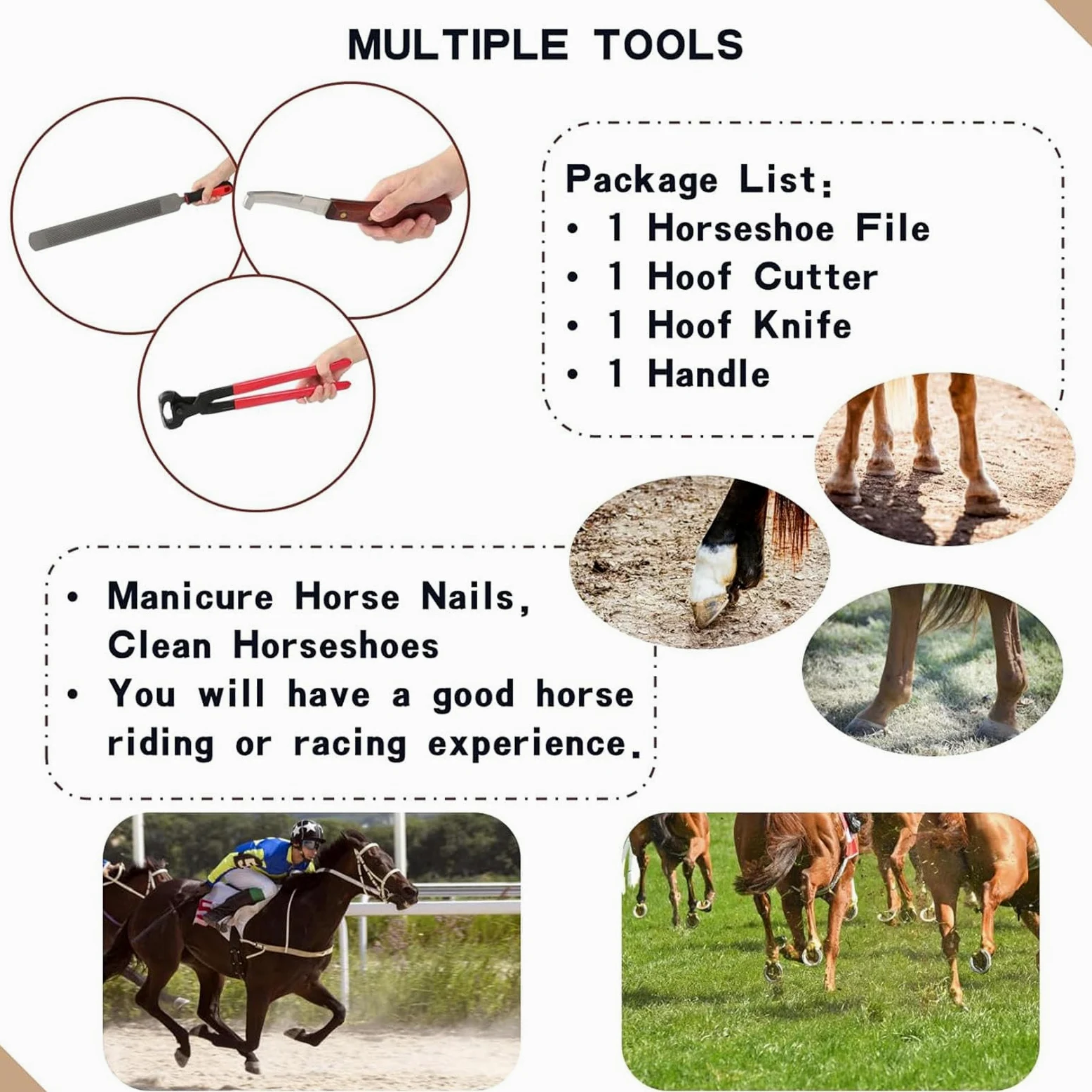3 Szt. Zestaw Narzędzi Horse FarrHorse Farrier, Szczypce Do Podków, Narzędzie Do Przycinania Podków, Odpowiednie Dla Koni/osłów, Zestaw Tarników Do Kopyt Narzędzia Kowalskie