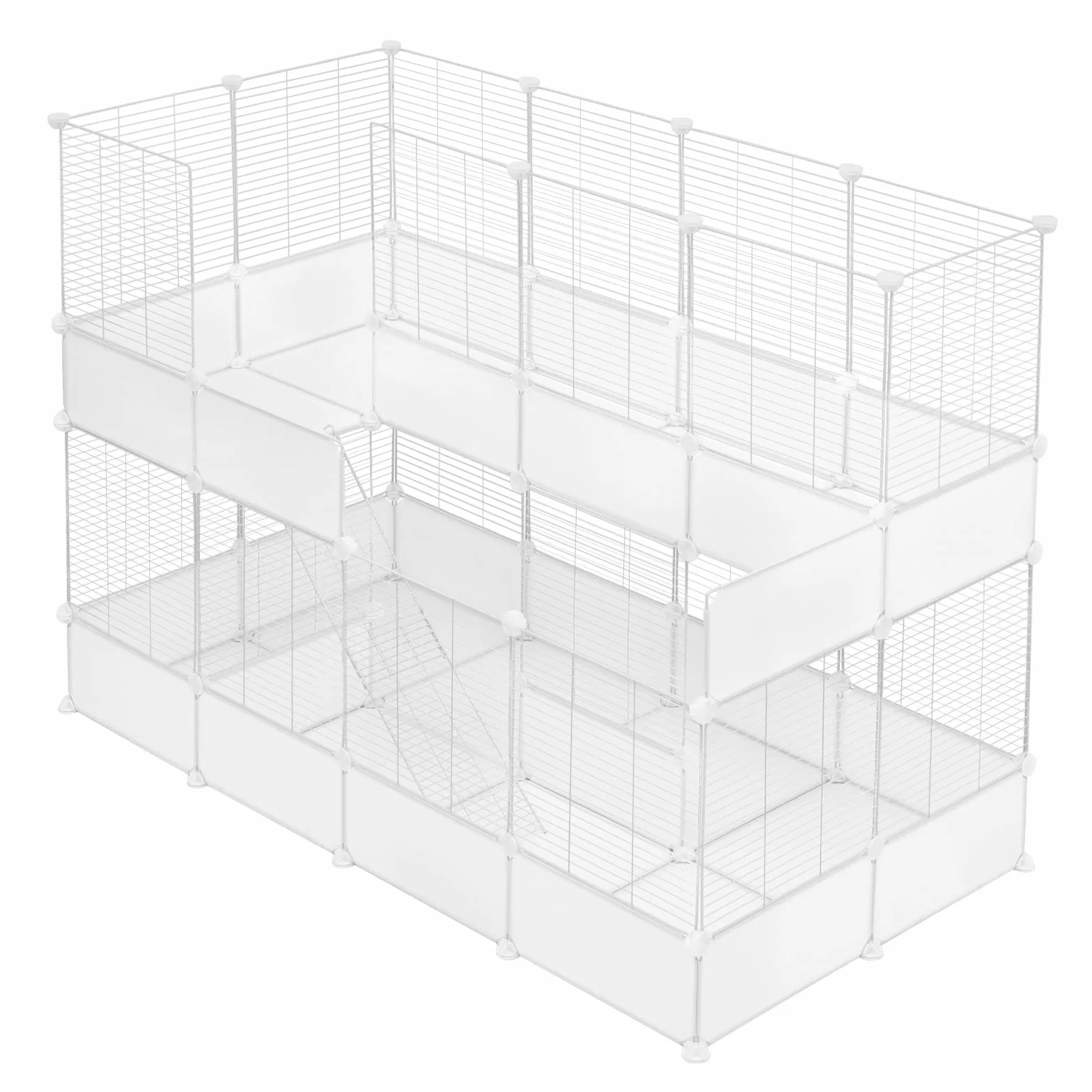 EUGAD Wybieg dla małych zwierząt 144x107x74 cm biały